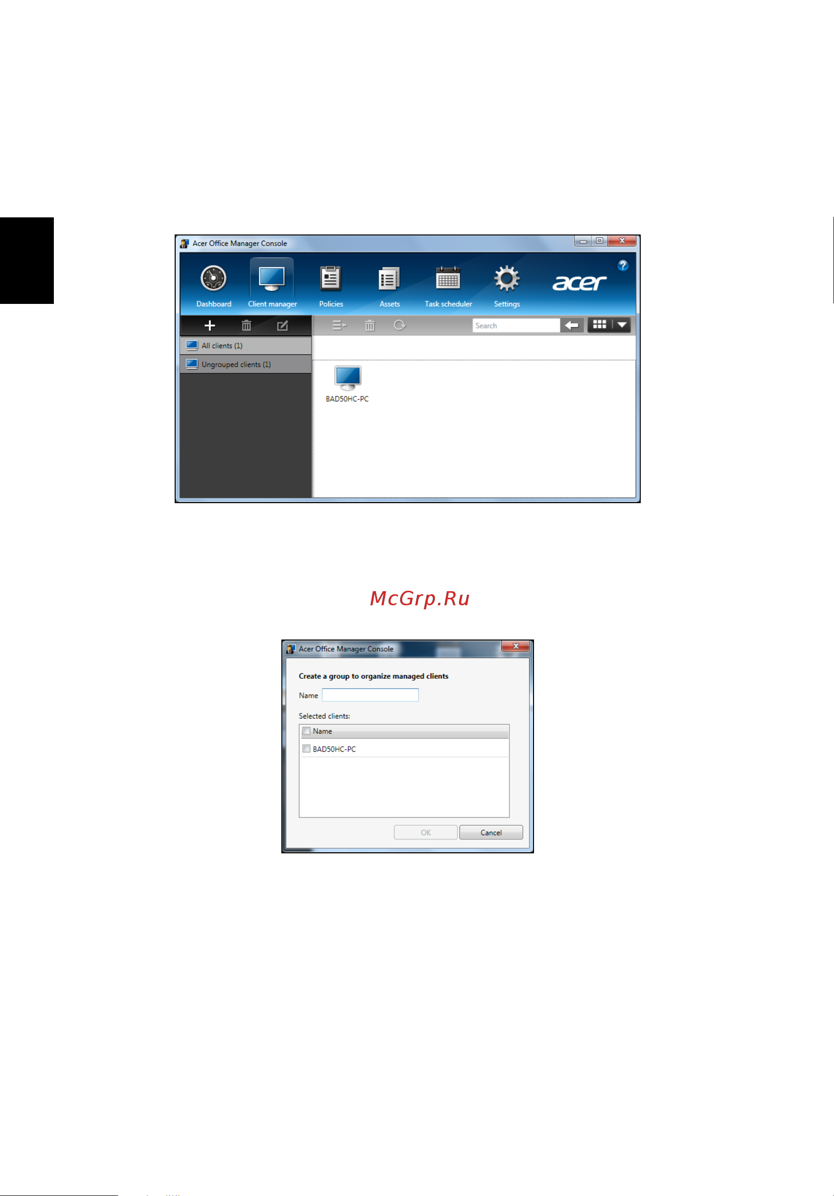 Acer TRAVELMATE P653-MG [218/2742] Client manager