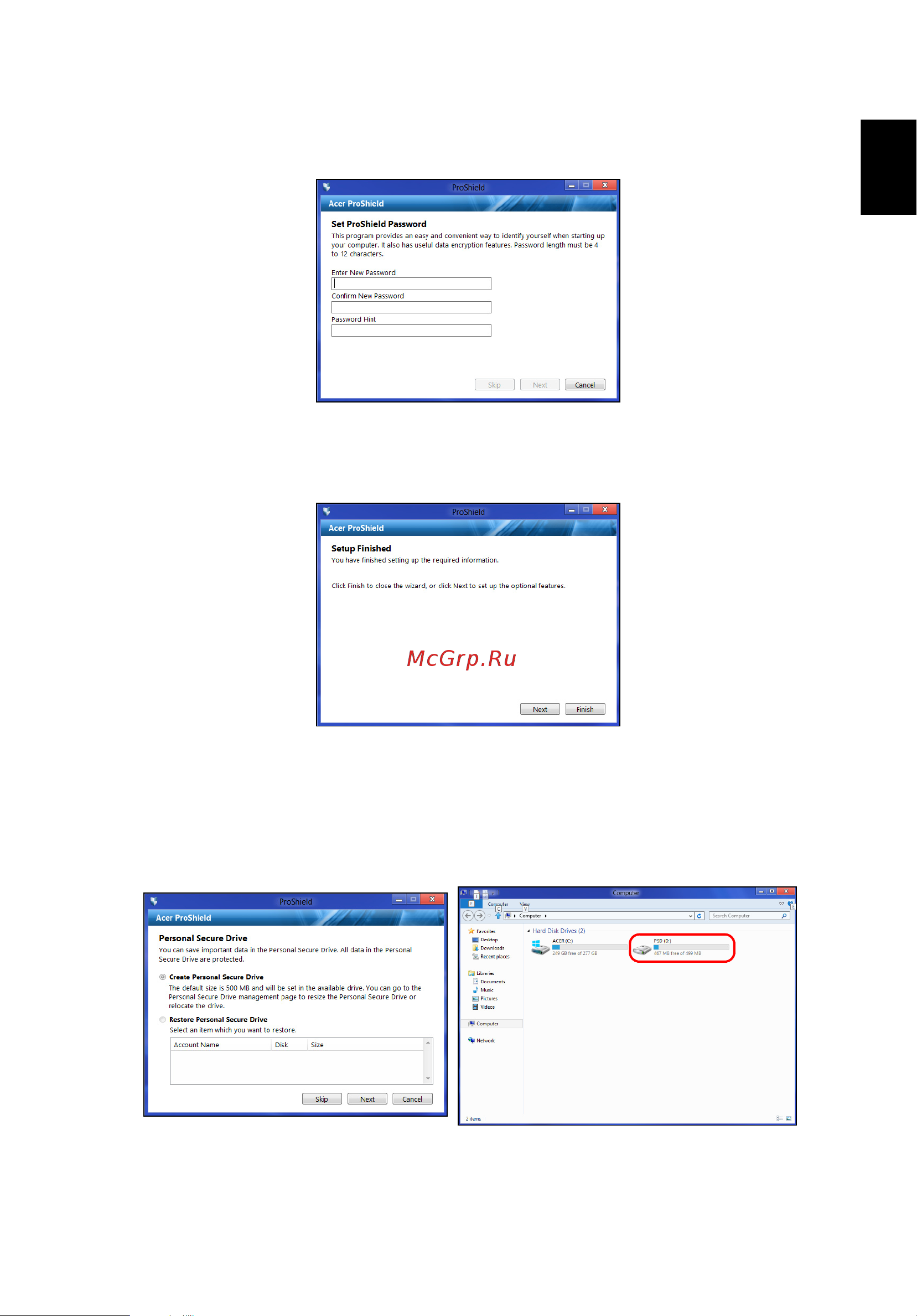 Acer TRAVELMATE P653-MG [2249/2742] Kişisel güvenli sürücü