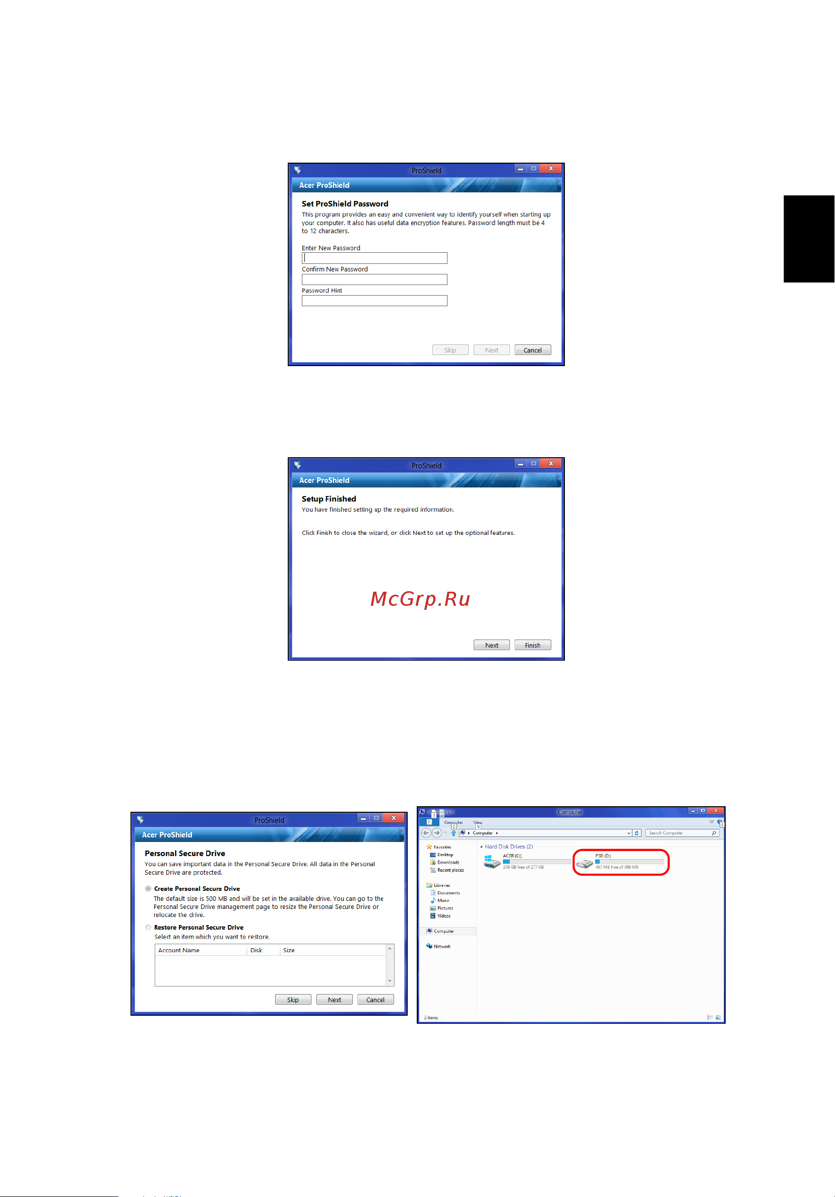 Acer TRAVELMATE P653-MG [2583/2742] Drive aman pribadi