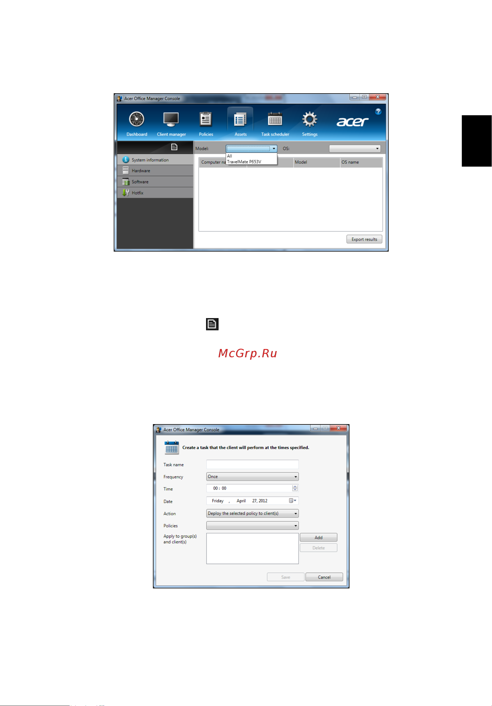 Acer TRAVELMATE P653-MG [2591/2742] Penjadwal tugas