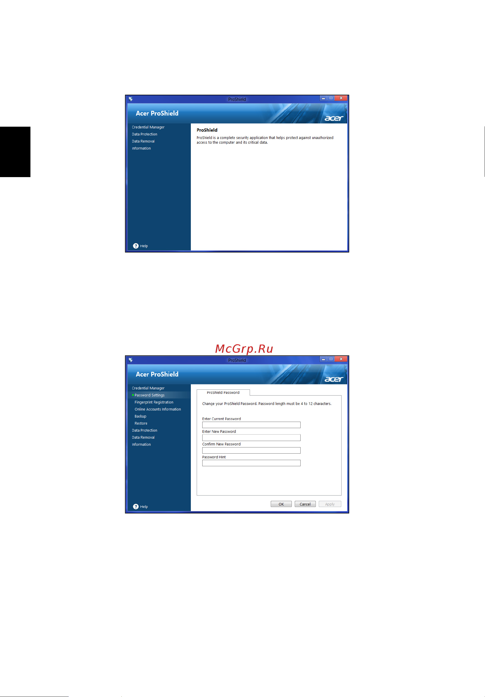 Acer TRAVELMATE P653-MG [2678/2742] Credential manager