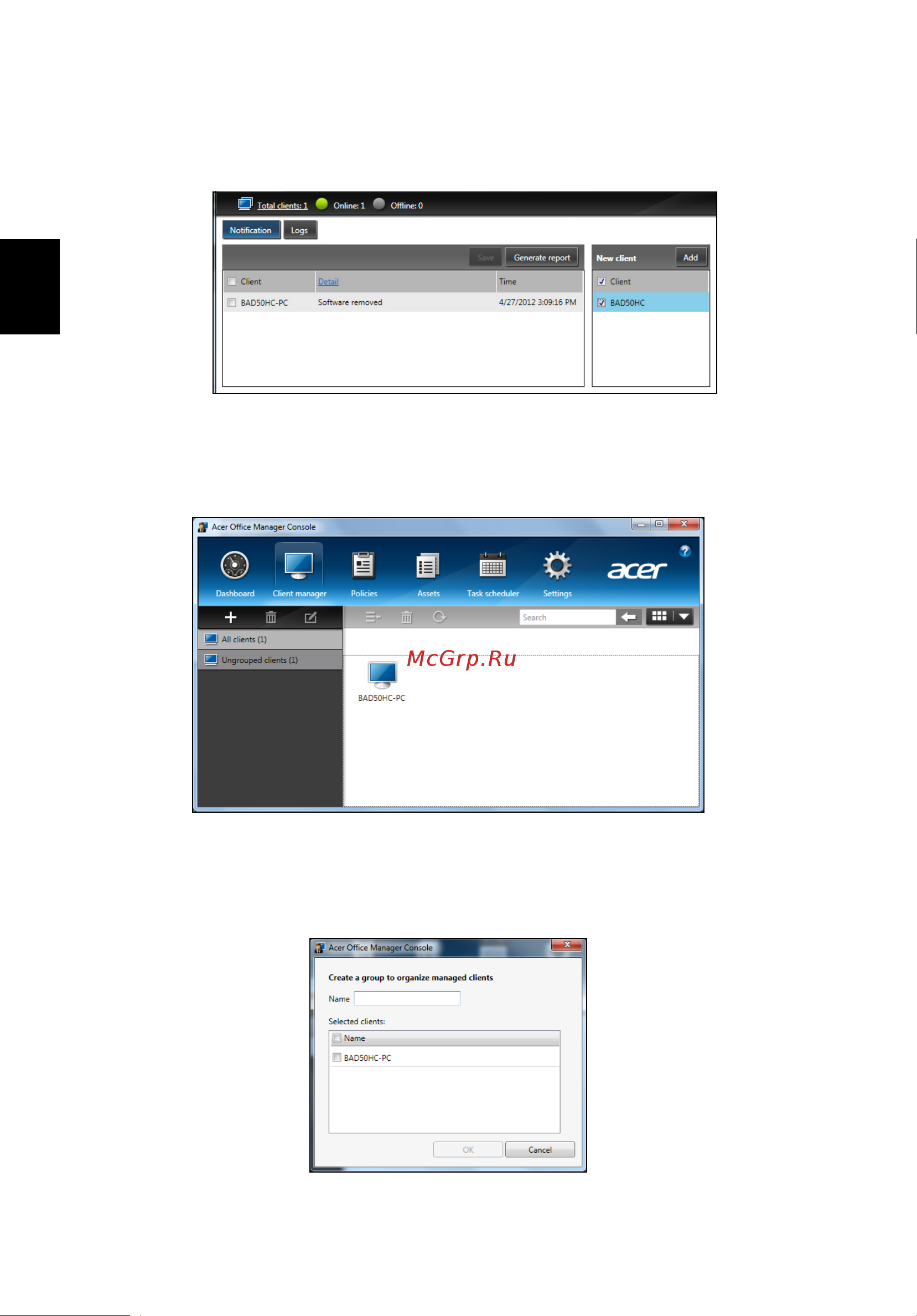 Acer TRAVELMATE P653-MG [864/2742] Klienthanterare