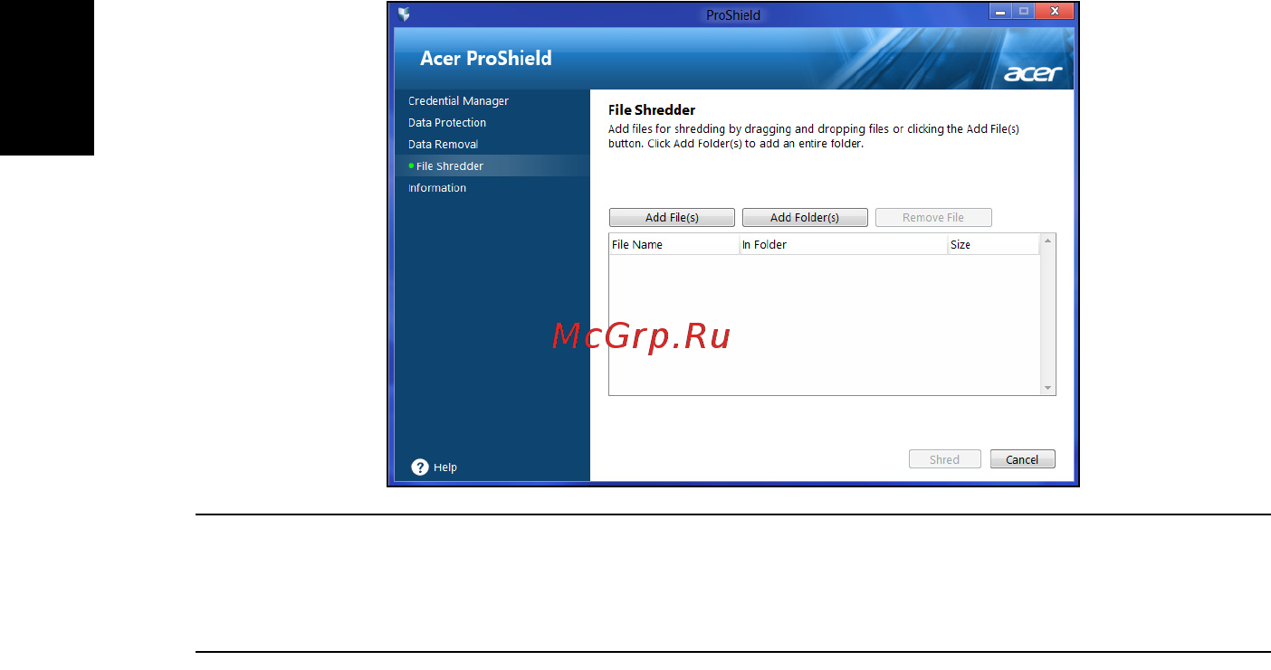 Acer TRAVELMATE P643-V [1692/2742] Eliminarea datelor