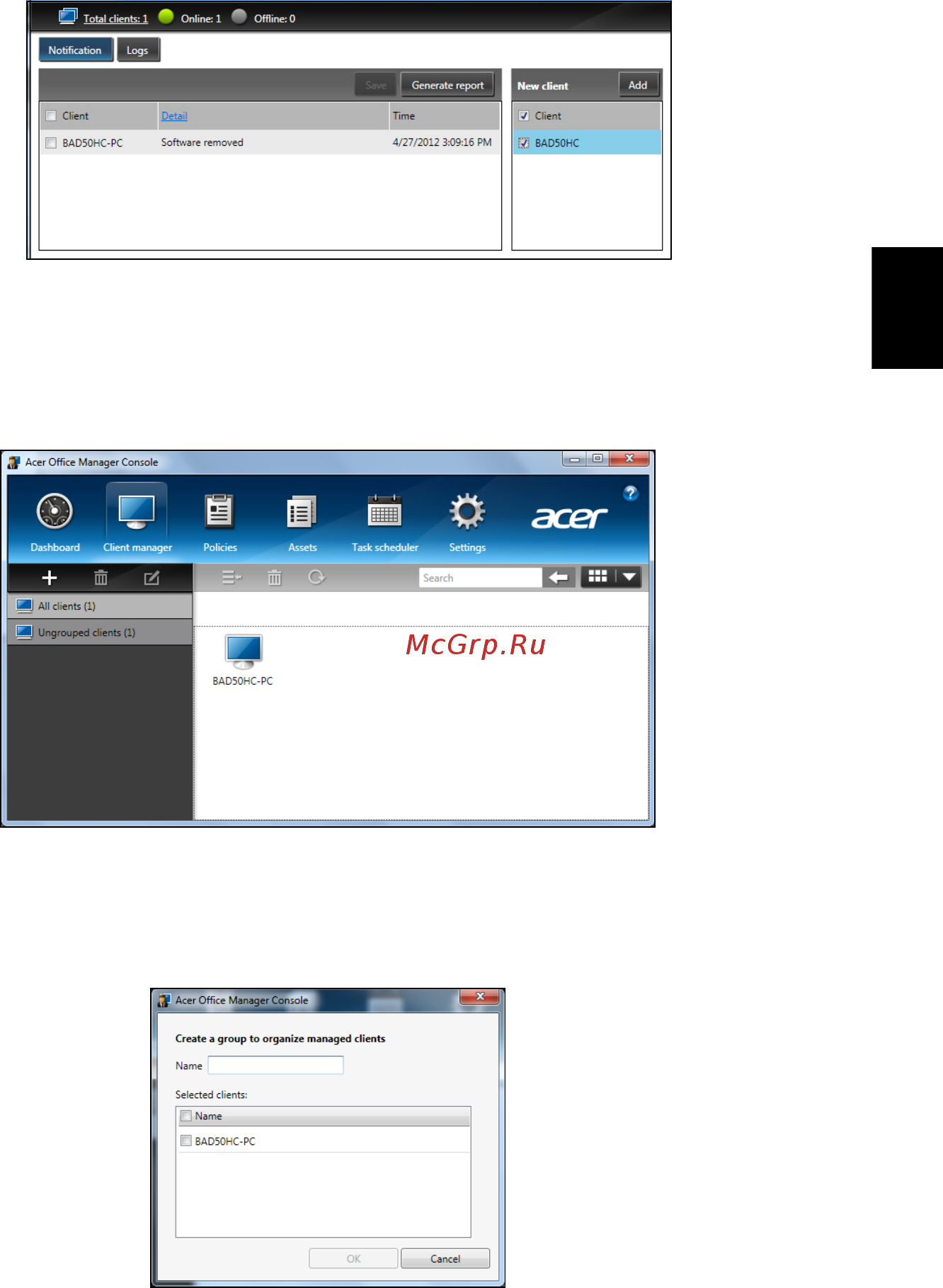 Acer TRAVELMATE P643-V [409/2742] Gestor de clientes