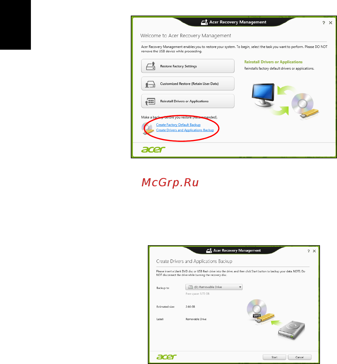 Acer TRAVELMATE P643-V [602/2742] Back up maken van stuurprogramma s en toepassingen