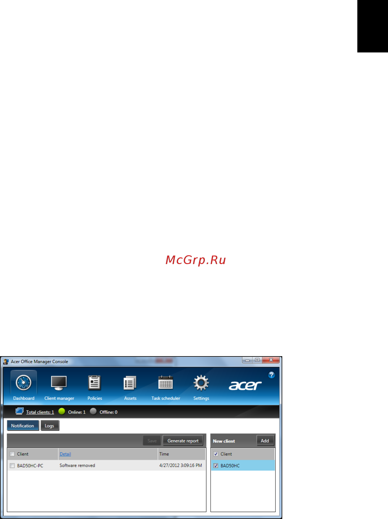 Acer TRAVELMATE P643-MG [2253/2742] Acer office manager