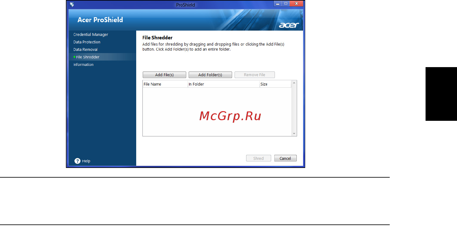 Acer TRAVELMATE P643-MG [407/2742] Eliminación de datos