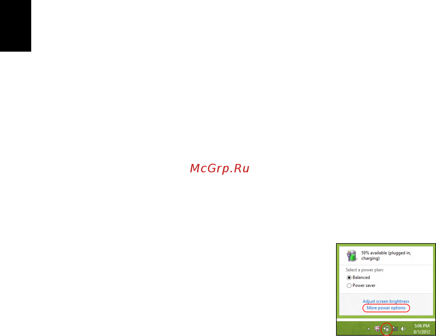 Acer TRAVELMATE P633-V [1258/2742] Energiagazdálkodás