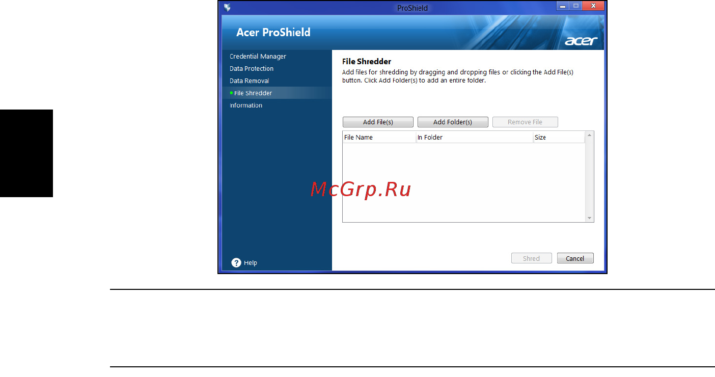 Acer TRAVELMATE P633-V [1600/2742] Uklanjanje podataka