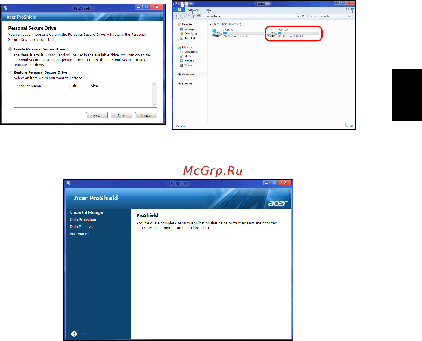 Acer TRAVELMATE P633-V [589/2742] Persoonlijk veilig station