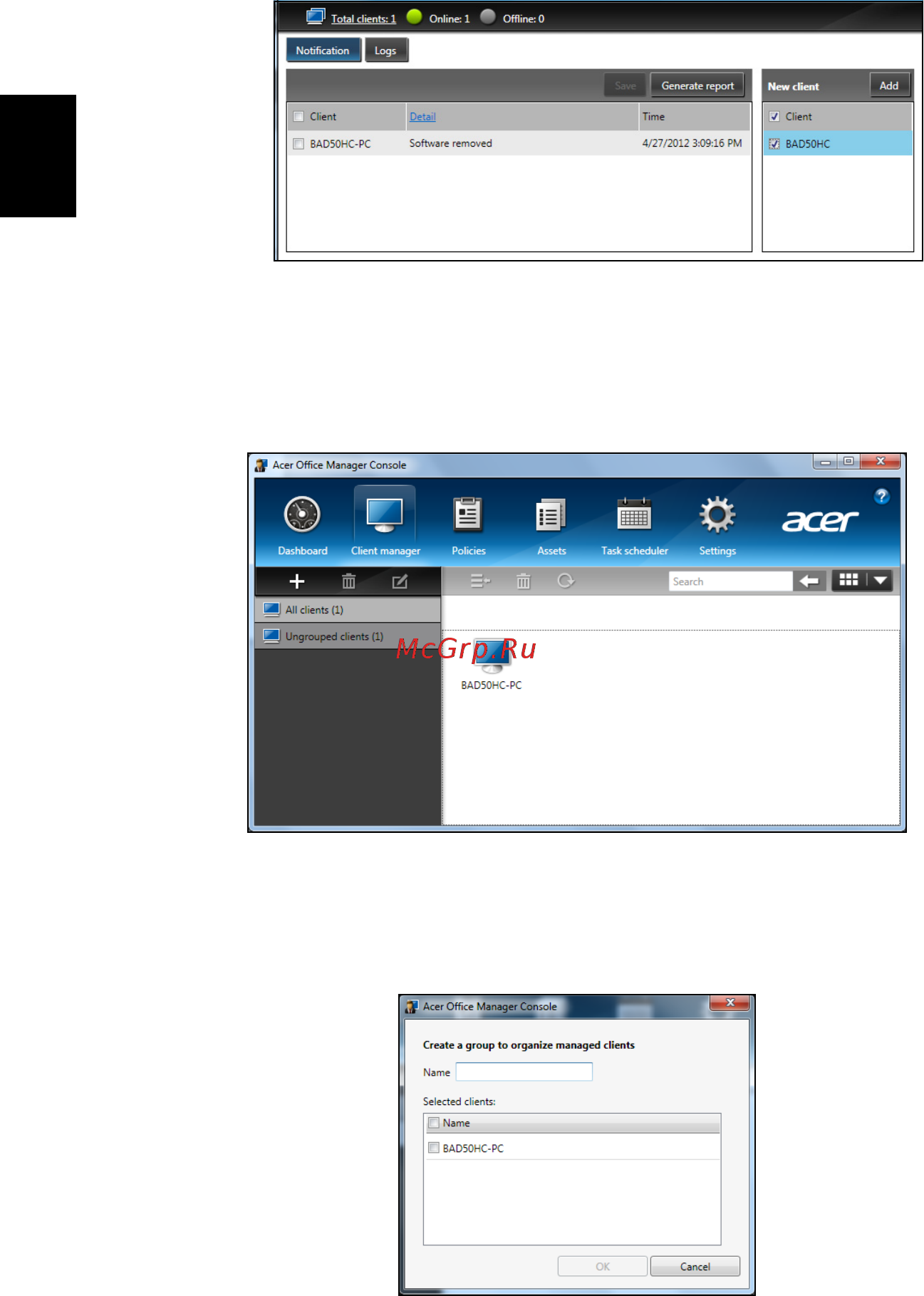 Acer TRAVELMATE P633-V [686/2742] Klienthåndterer