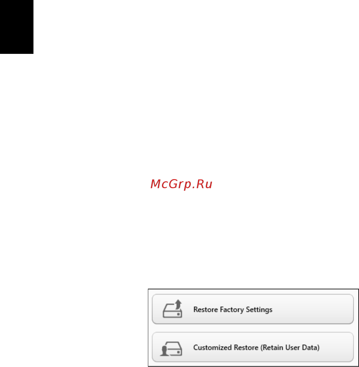 Acer TRAVELMATE P633-V [788/2742] Returnering af systemet til fabriksstandarden