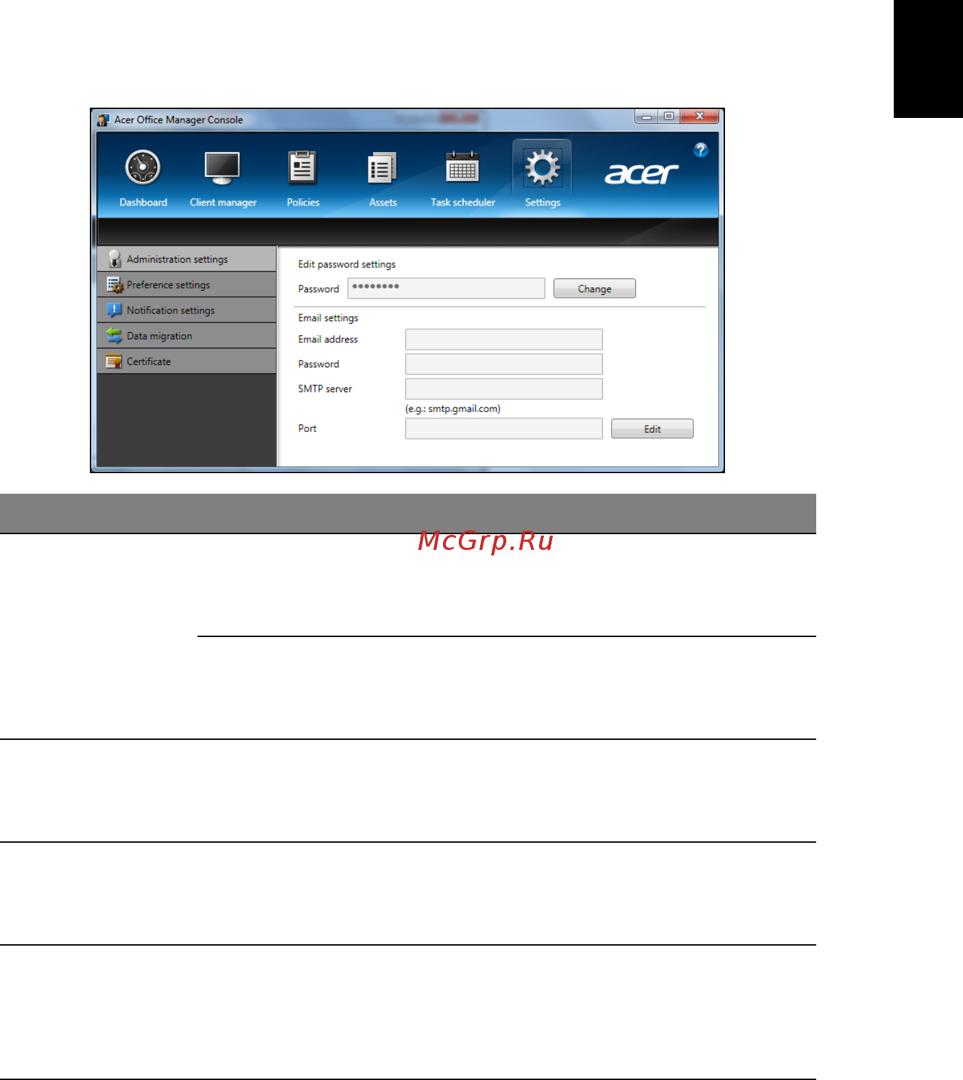 Acer TRAVELMATE P633-M [125/2742] Paramètres
