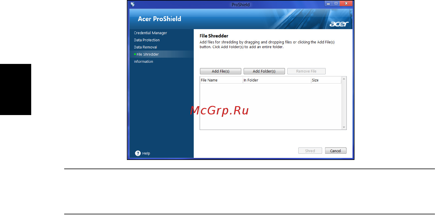 Acer TRAVELMATE P633-M [1418/2742] Odstránenie údajov