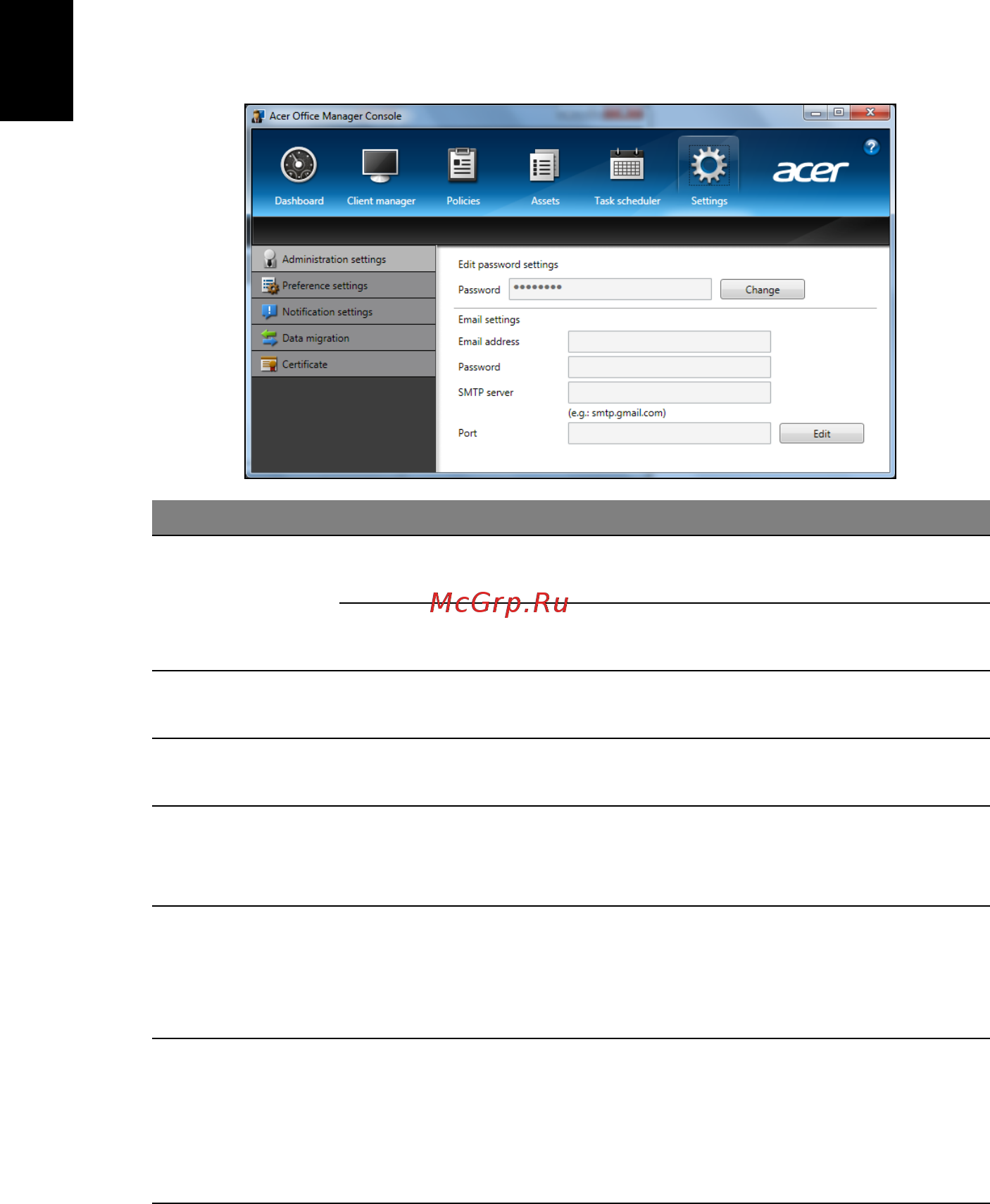 Acer TRAVELMATE P633-M [1698/2742] Setări