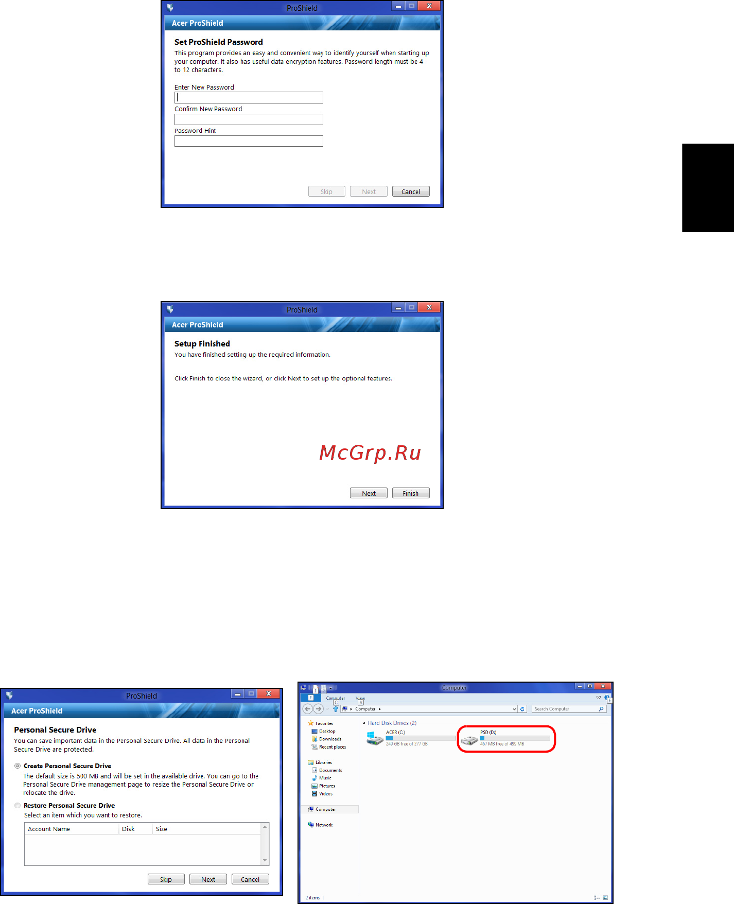 Acer TRAVELMATE P633-M [2055/2742] Asmeninis saugus diskas