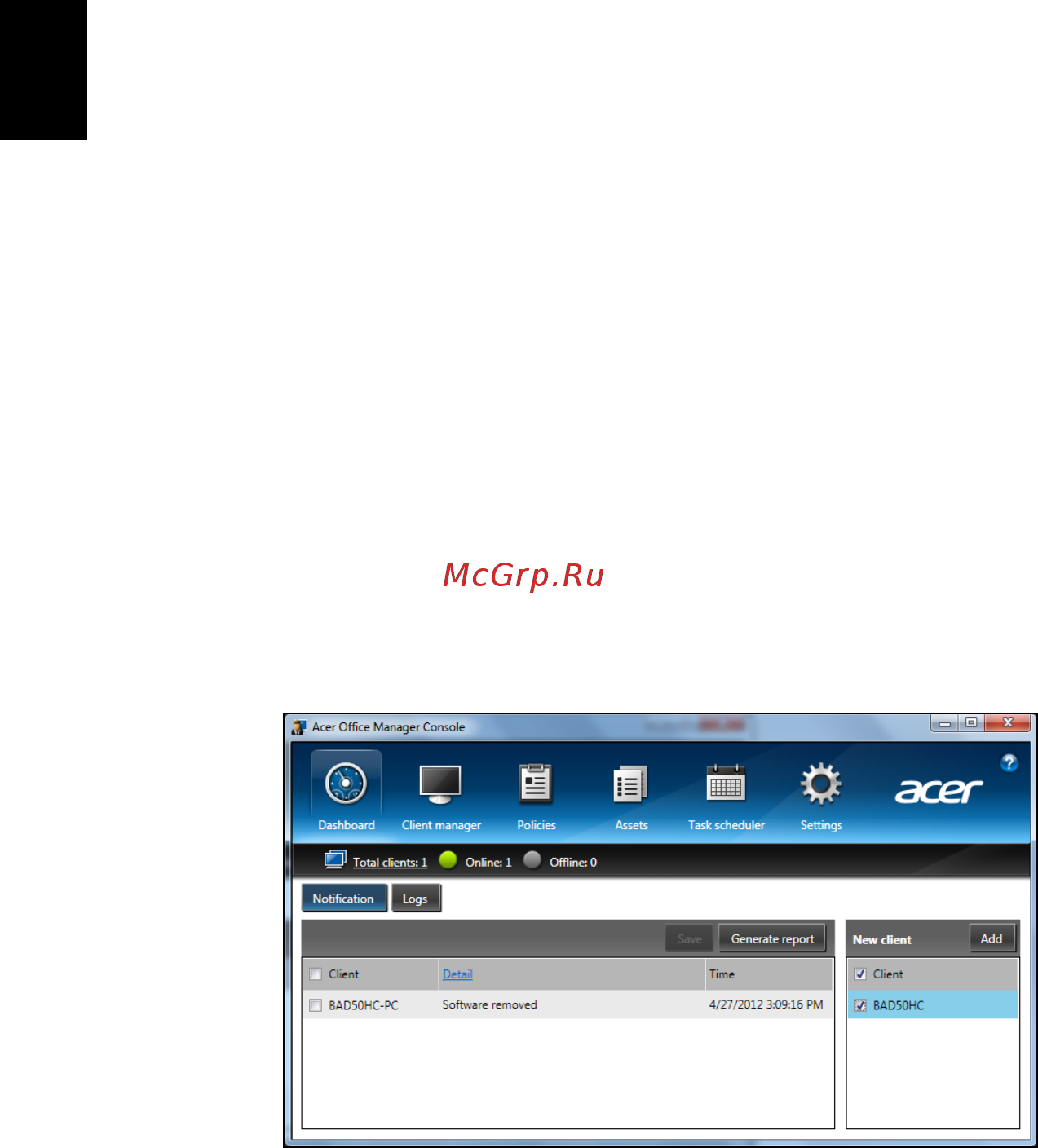 Acer TRAVELMATE P633-M [592/2742] Dashboard