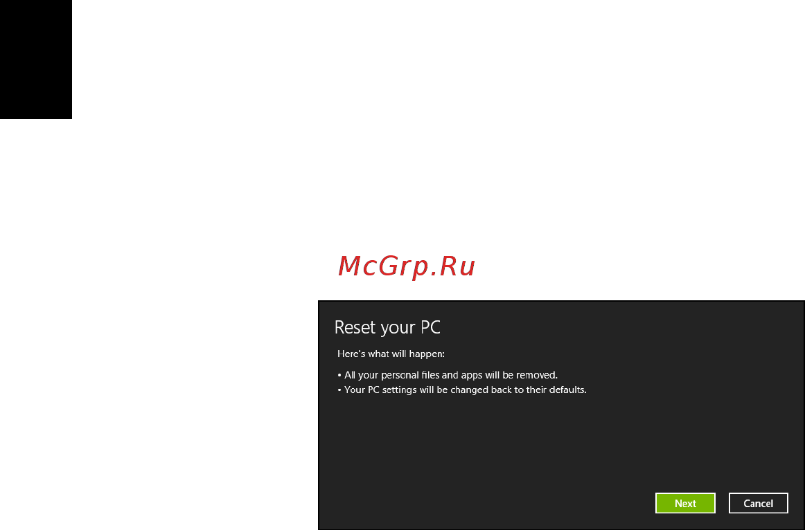 Acer TRAVELMATE P453-MG [1162/2742] Zresetuj komputer przy użyciu kopii zapasowej przywracania