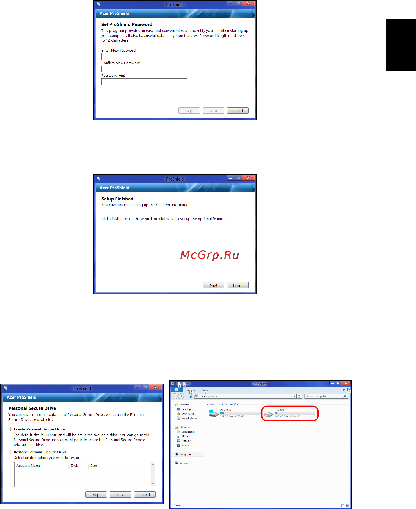 Acer TRAVELMATE P453-MG [2583/2742] Drive aman pribadi