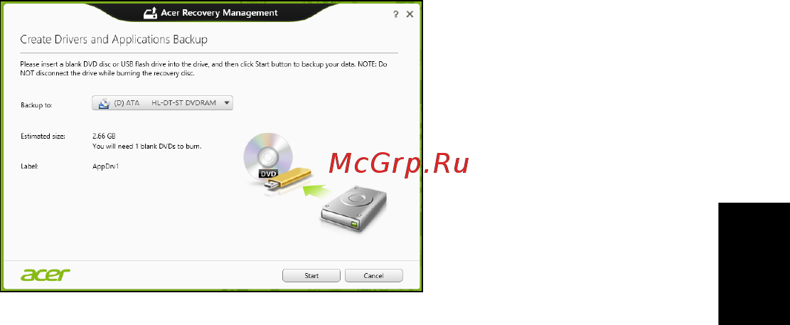 Acer TRAVELMATE P453-MG [327/2742] Recupero del sistema