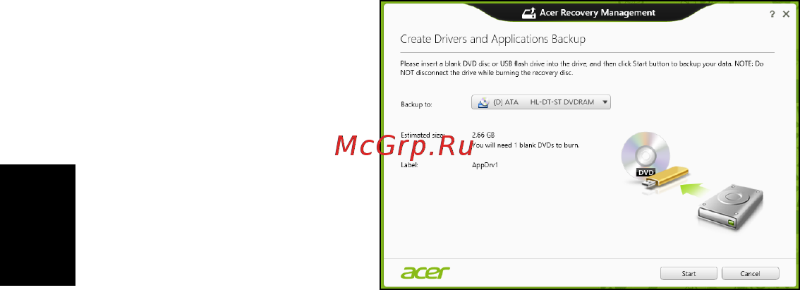 Acer TRAVELMATE P453-MG [418/2742] Recuperación del sistema