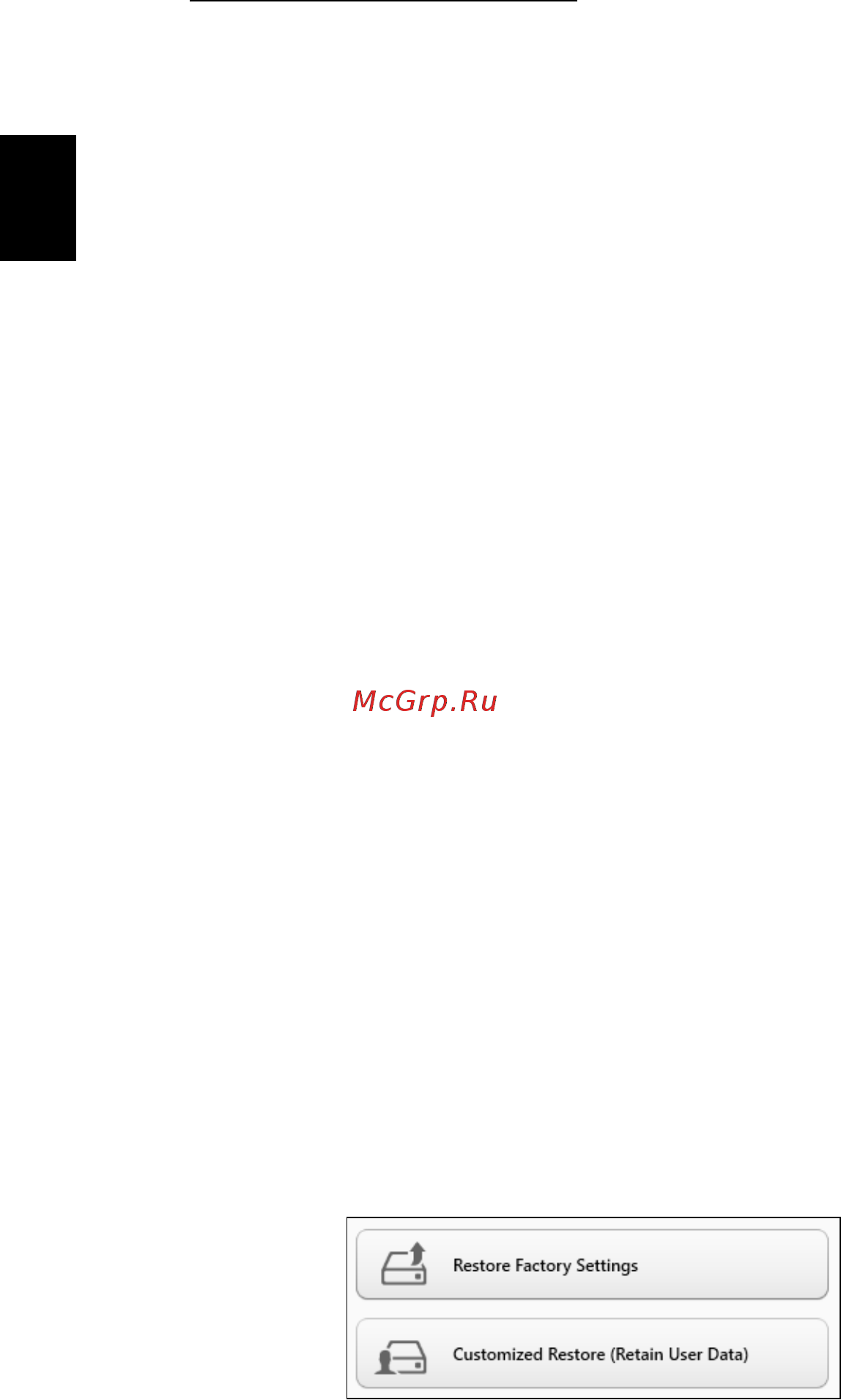 Acer TRAVELMATE P253-MG [1156/2736] Przywracanie fabrycznych ustawień systemu
