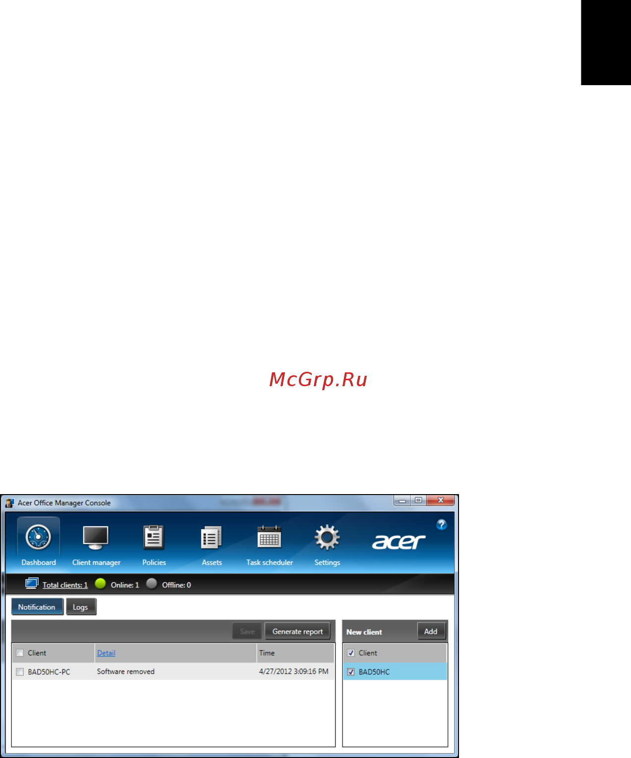 Acer TRAVELMATE P253-MG [1691/2736] Acer office manager