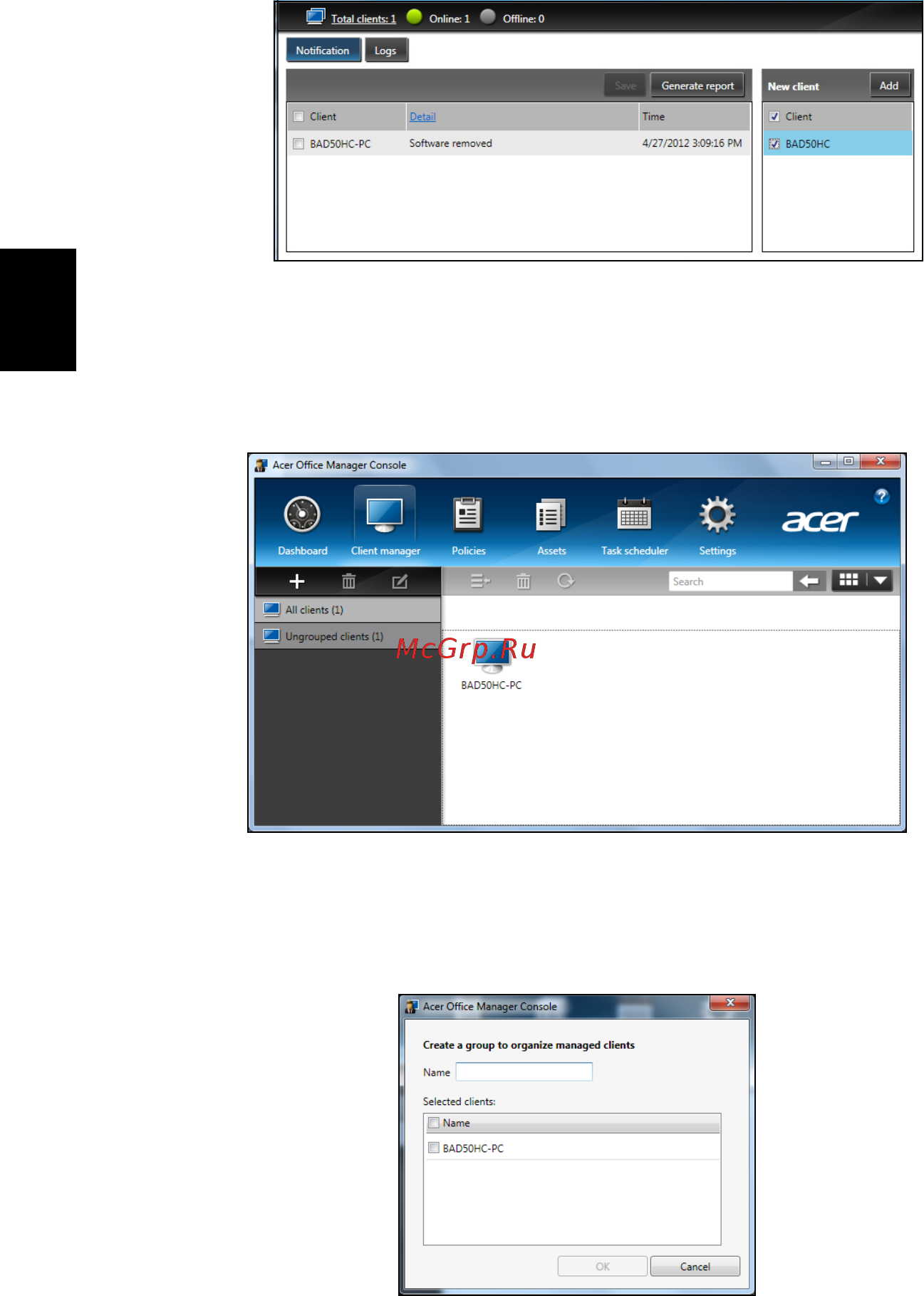 Acer TRAVELMATE P253-MG [408/2736] Gestor de clientes