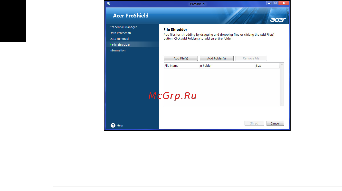 Acer TRAVELMATE P253-MG [498/2736] Remoção de dados