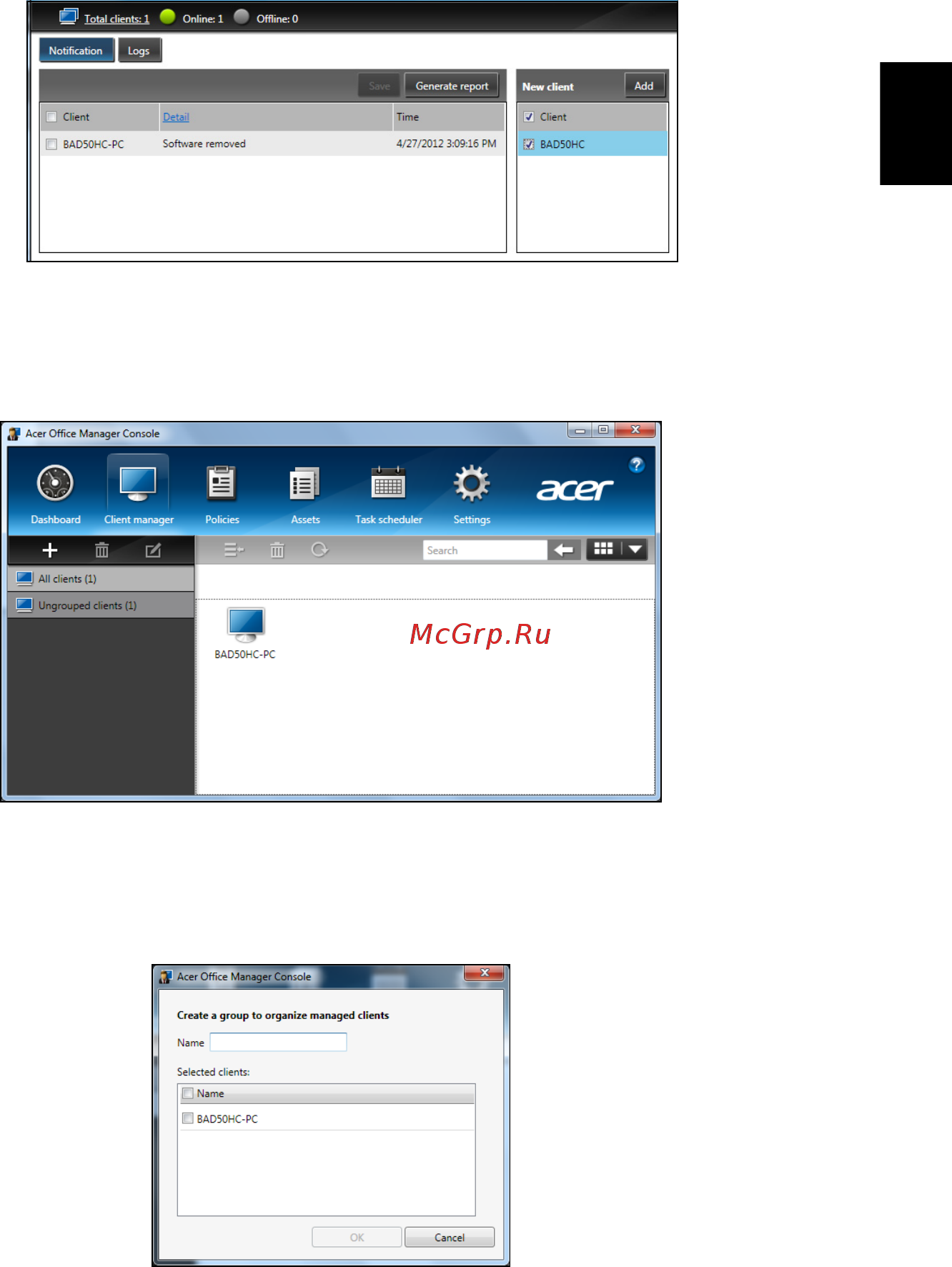 Acer TRAVELMATE P253-MG [863/2736] Klienthanterare