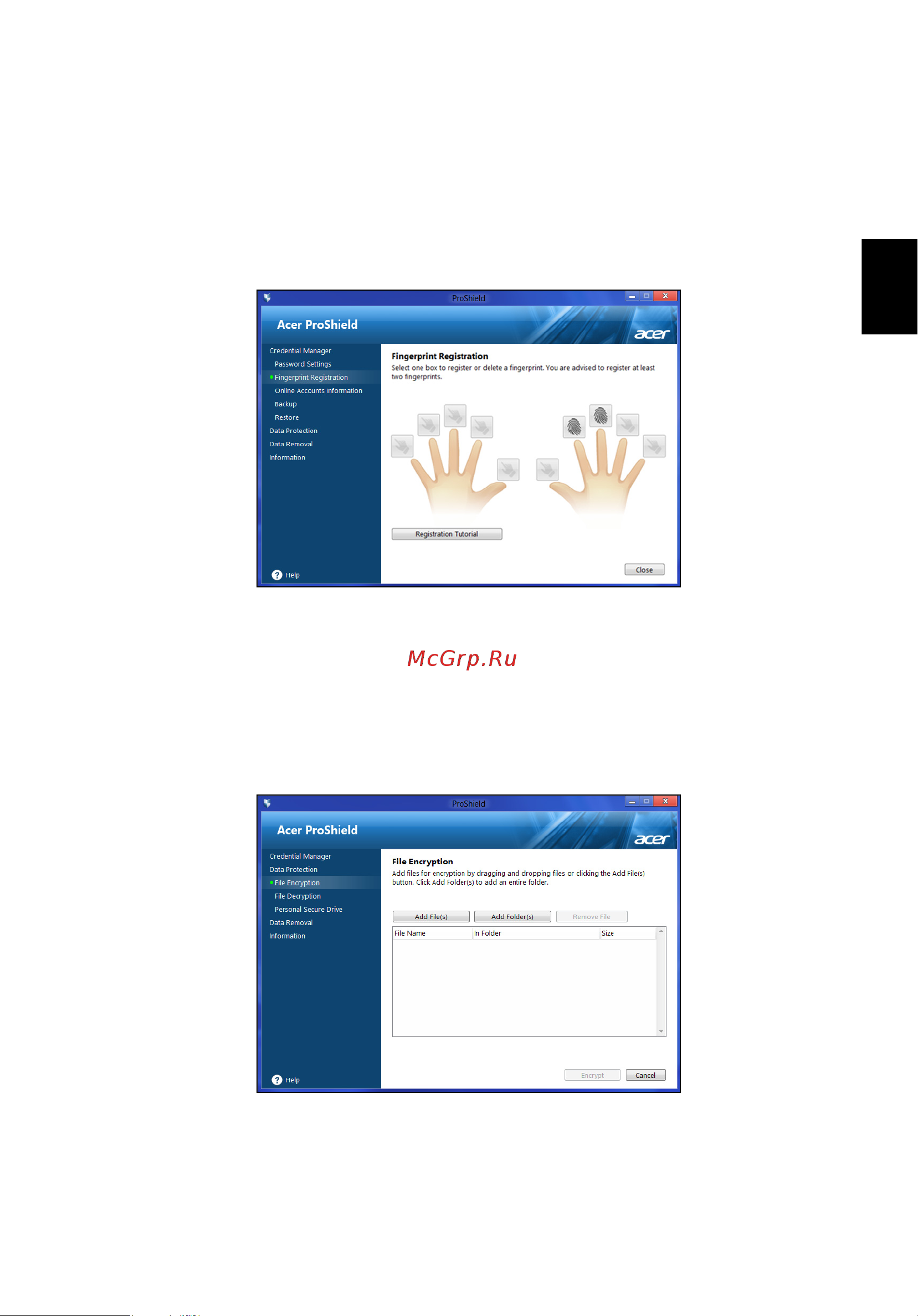 Acer TRAVELMATE P253-E [1139/2736] Ochrona danych
