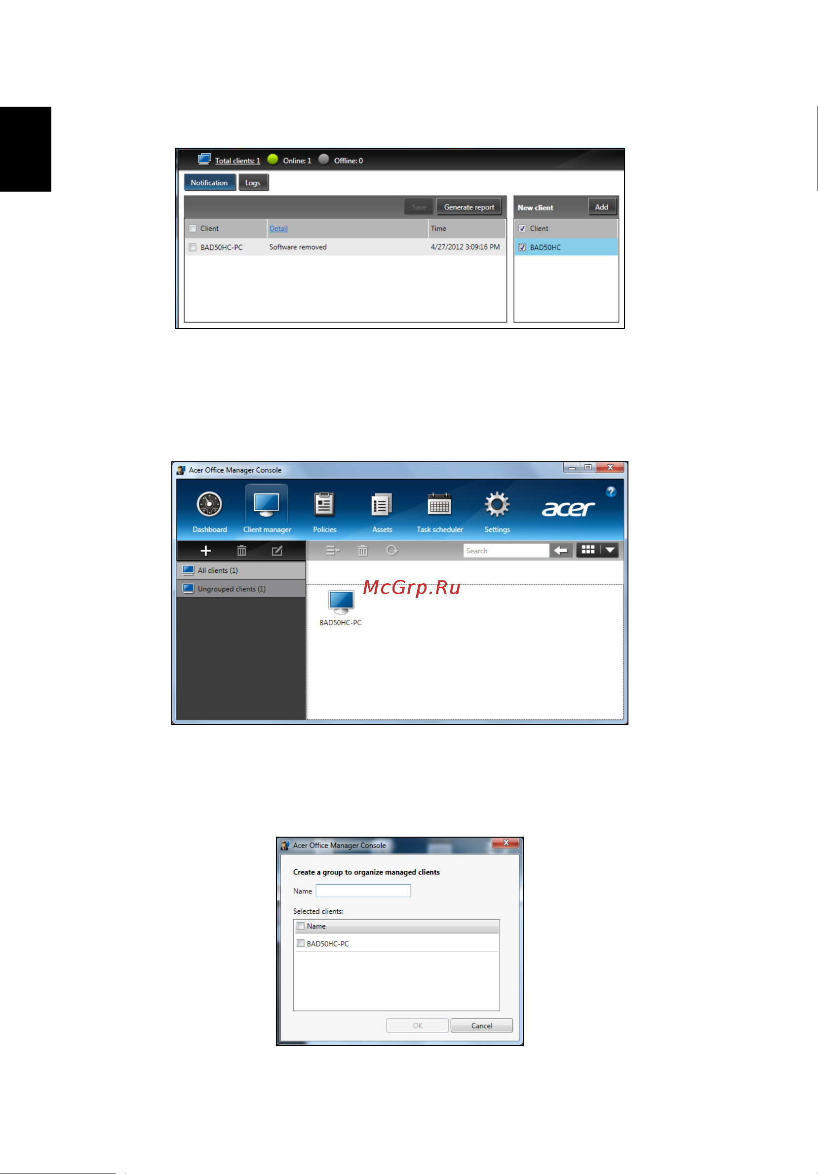Acer TRAVELMATE P253-E [2248/2736] I stemci yöneticisi