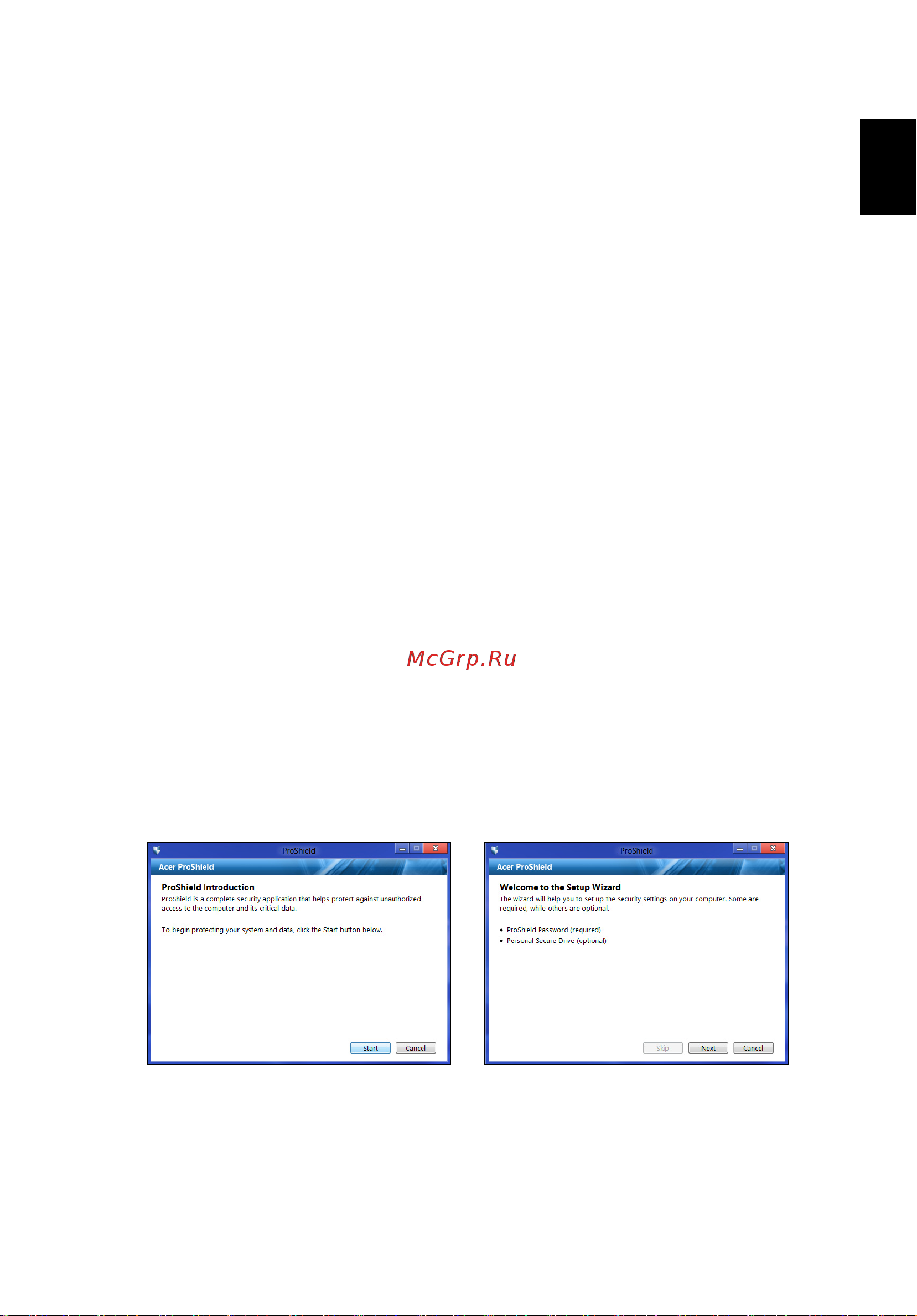 Acer TRAVELMATE P253-E [2331/2736] Acer proshield 선택된 모델에만 해당