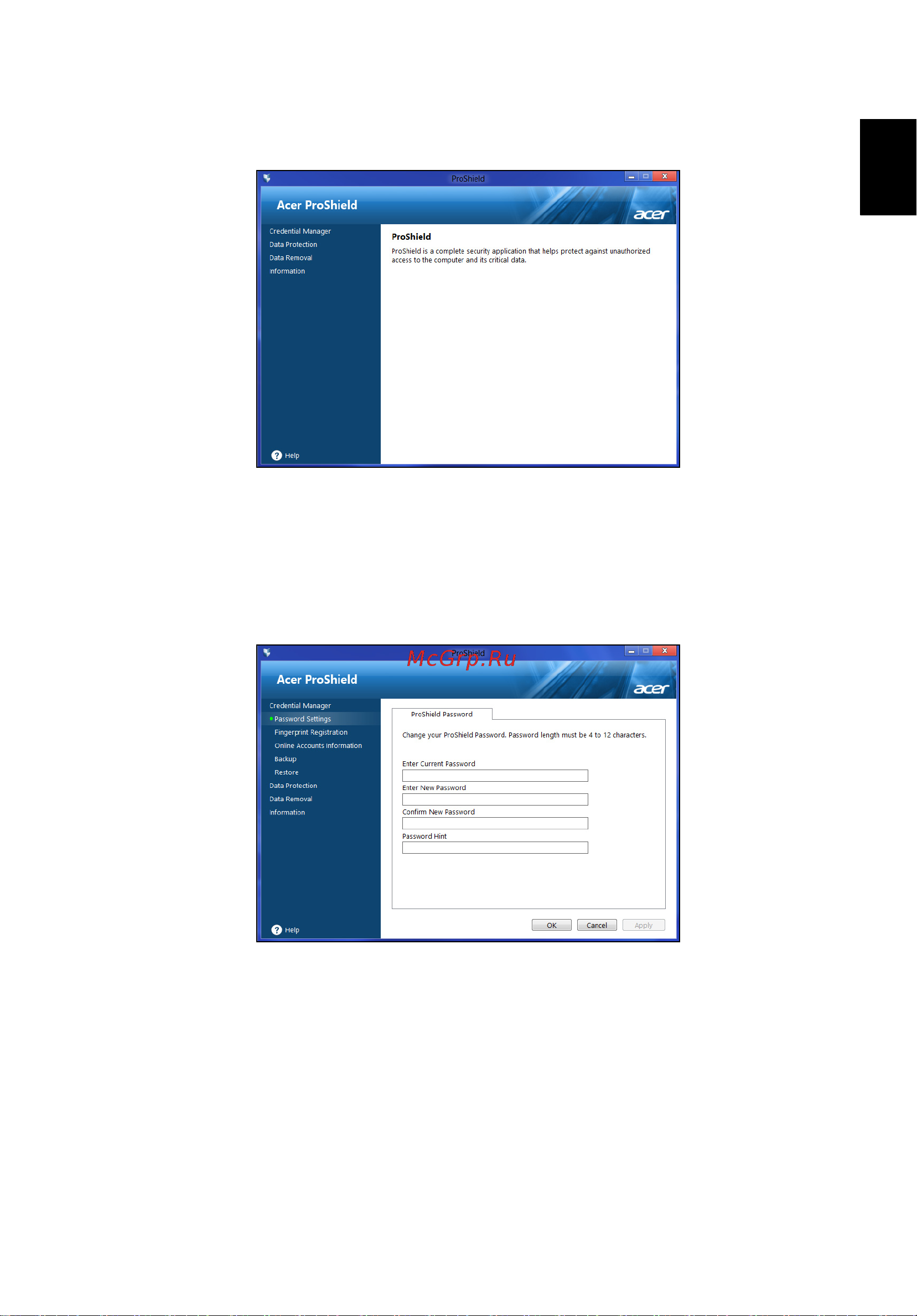 Acer TRAVELMATE P253-E [2333/2736] 자격 증명 관리자