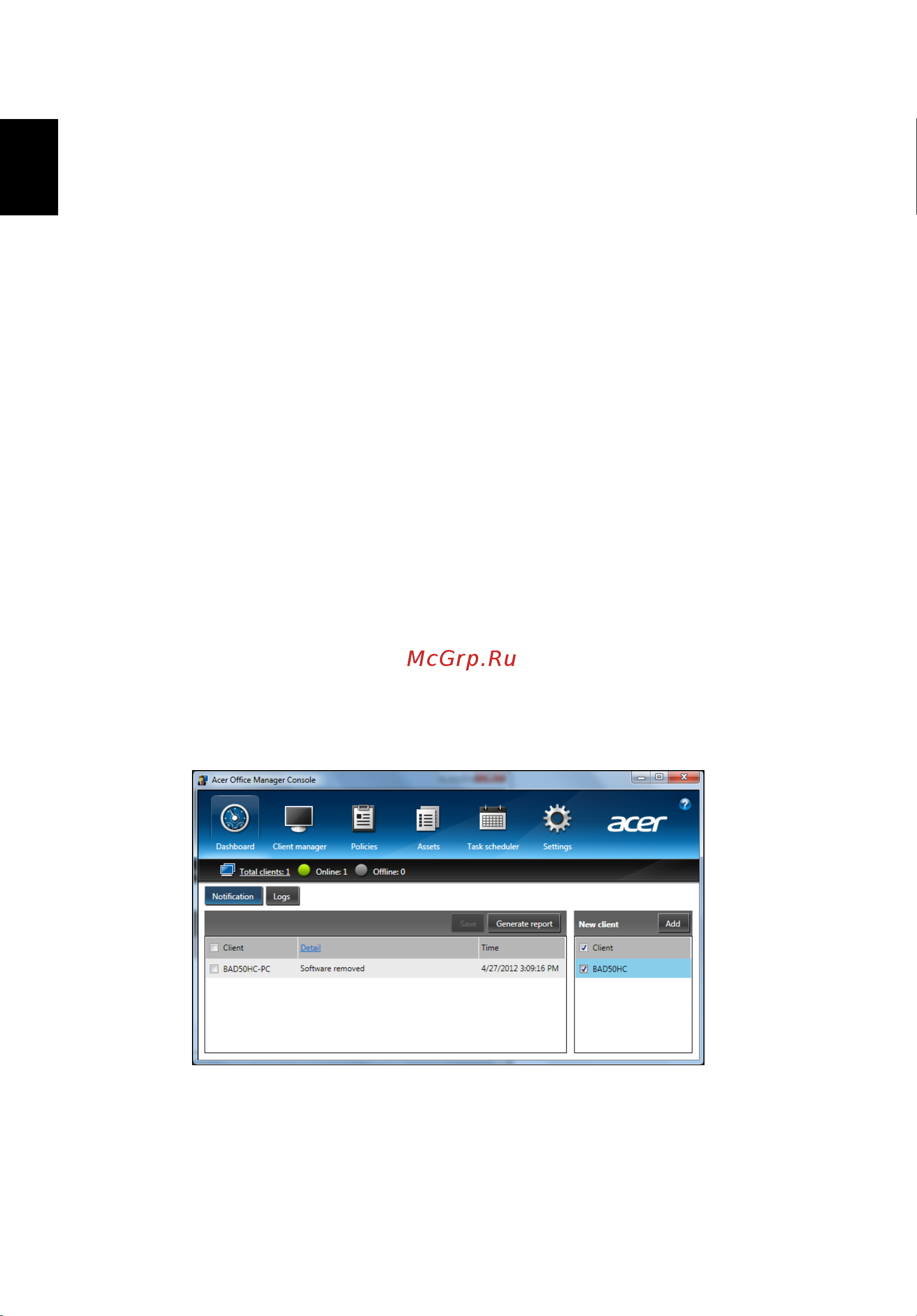 Acer TRAVELMATE P253-E [2336/2736] Acer office manager