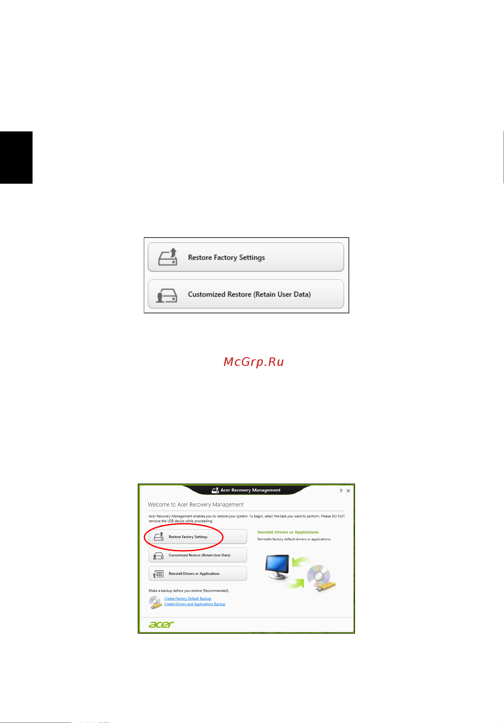 Acer TRAVELMATE P253-E [2432/2736] 從 windows 復原