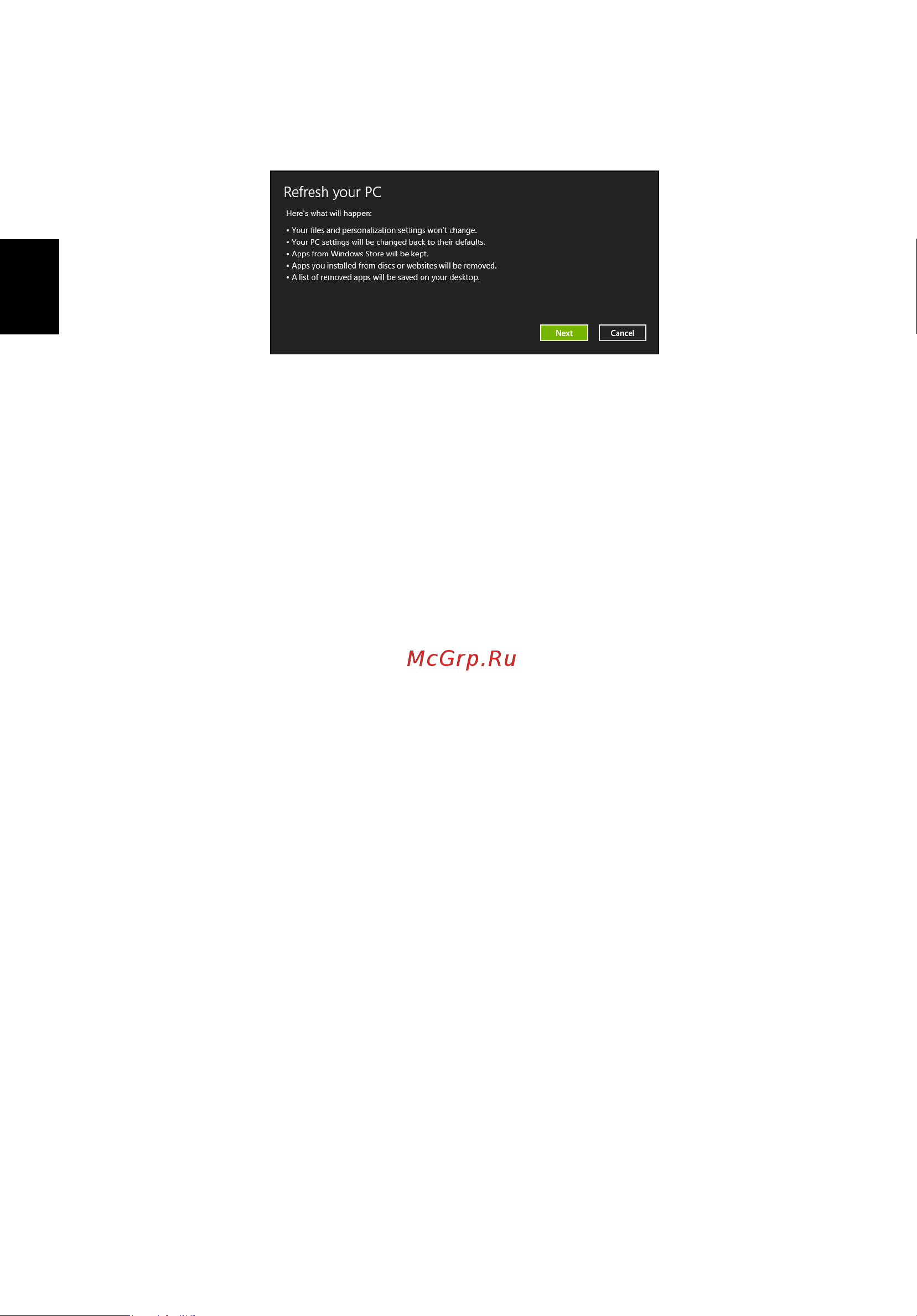 Acer TRAVELMATE P253-E [704/2736] Oppdatere pcen fra sikkerhetskopien for gjenoppretting