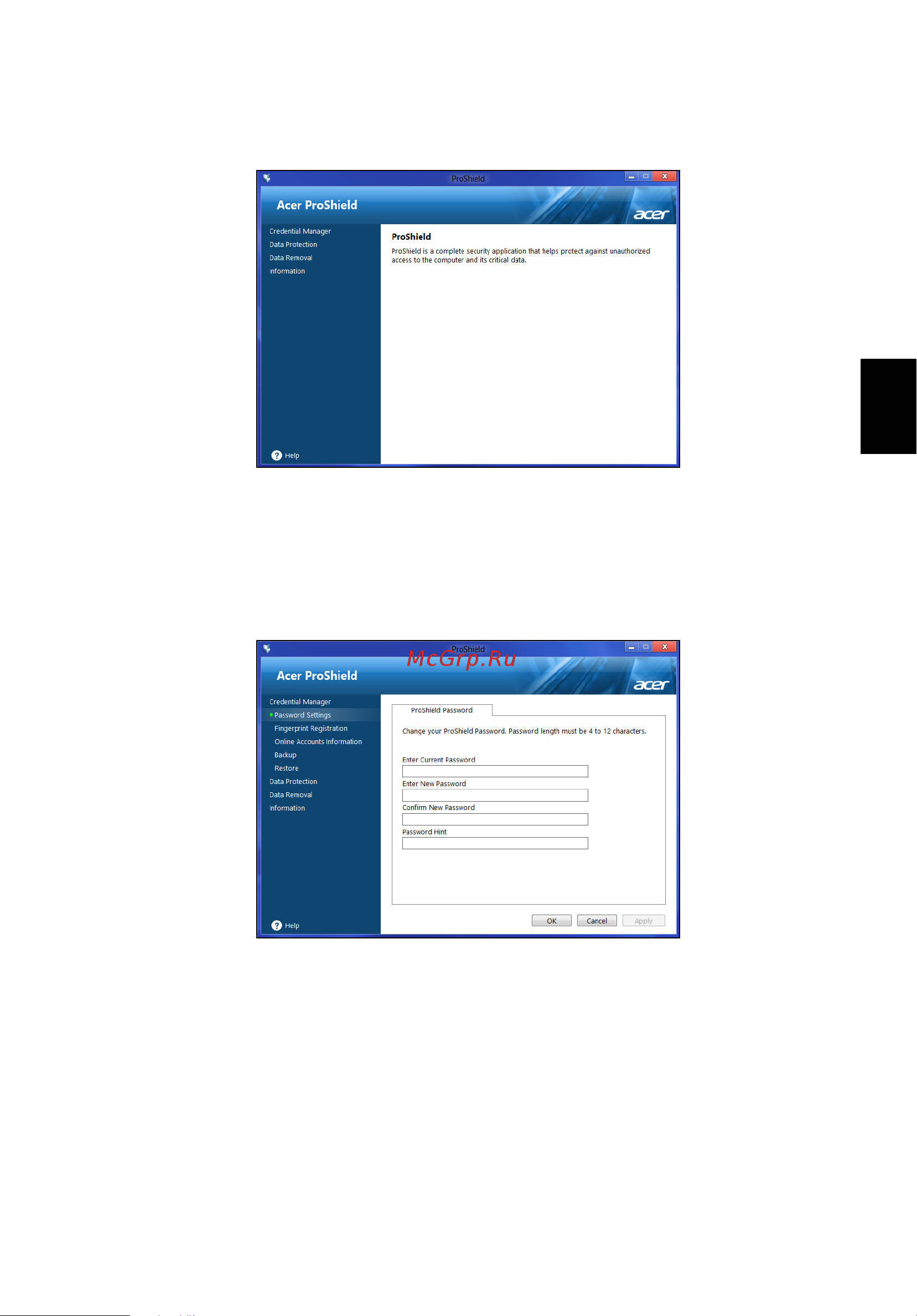 Acer TRAVELMATE P253-E [769/2736] Credential manager