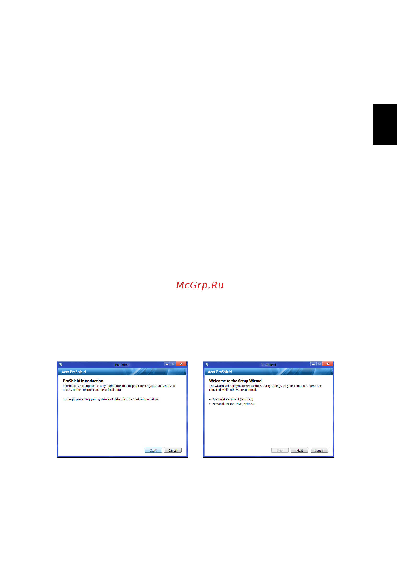 Acer TRAVELMATE P253-E [857/2736] Acer proshield endast för utvalda modeller
