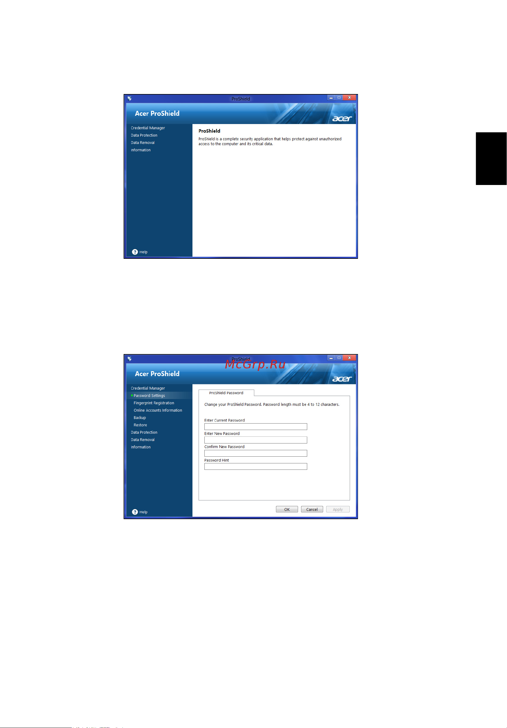 Acer TRAVELMATE P253-E [859/2736] Credential manager