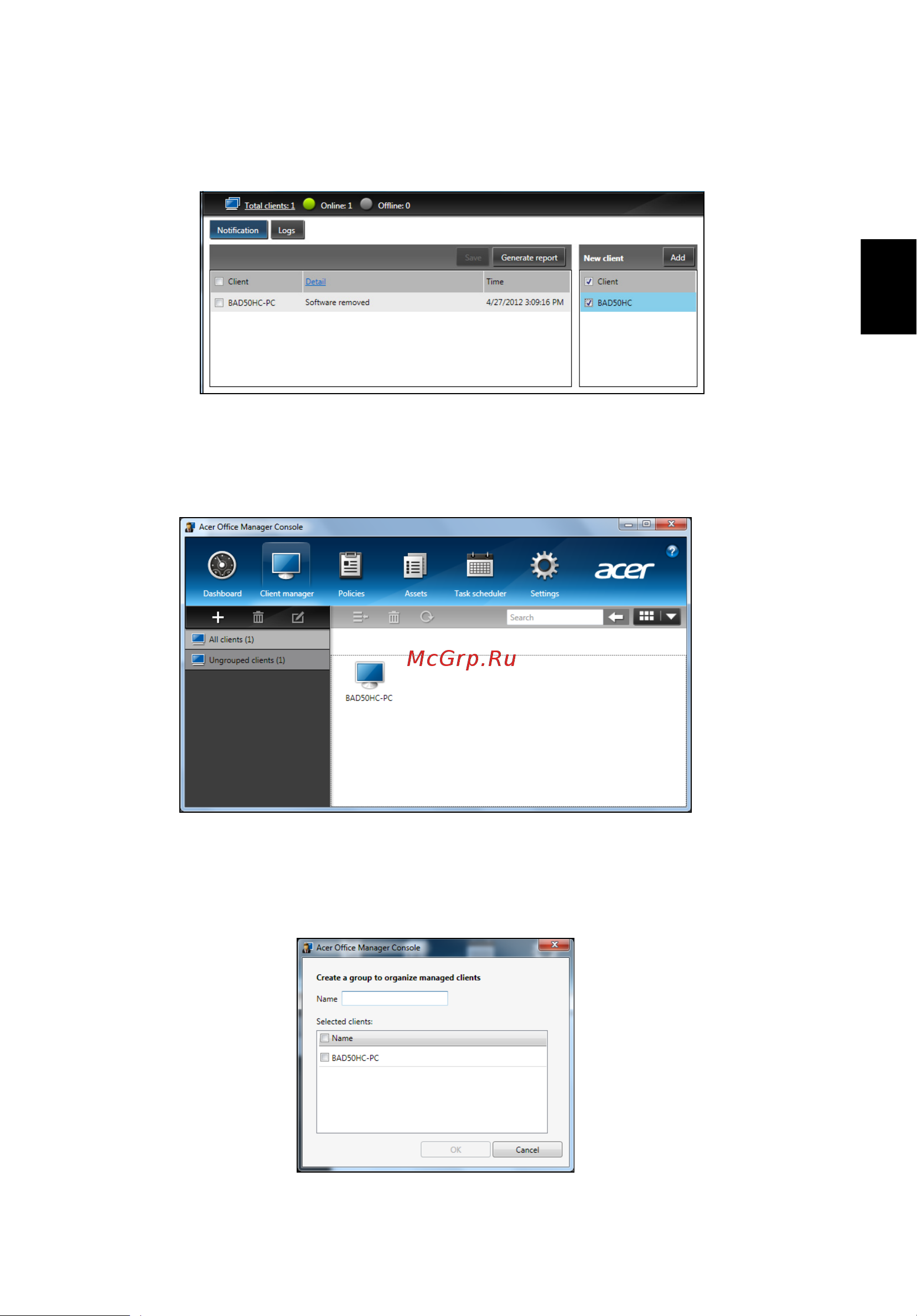 Acer TRAVELMATE P253-E [863/2736] Klienthanterare