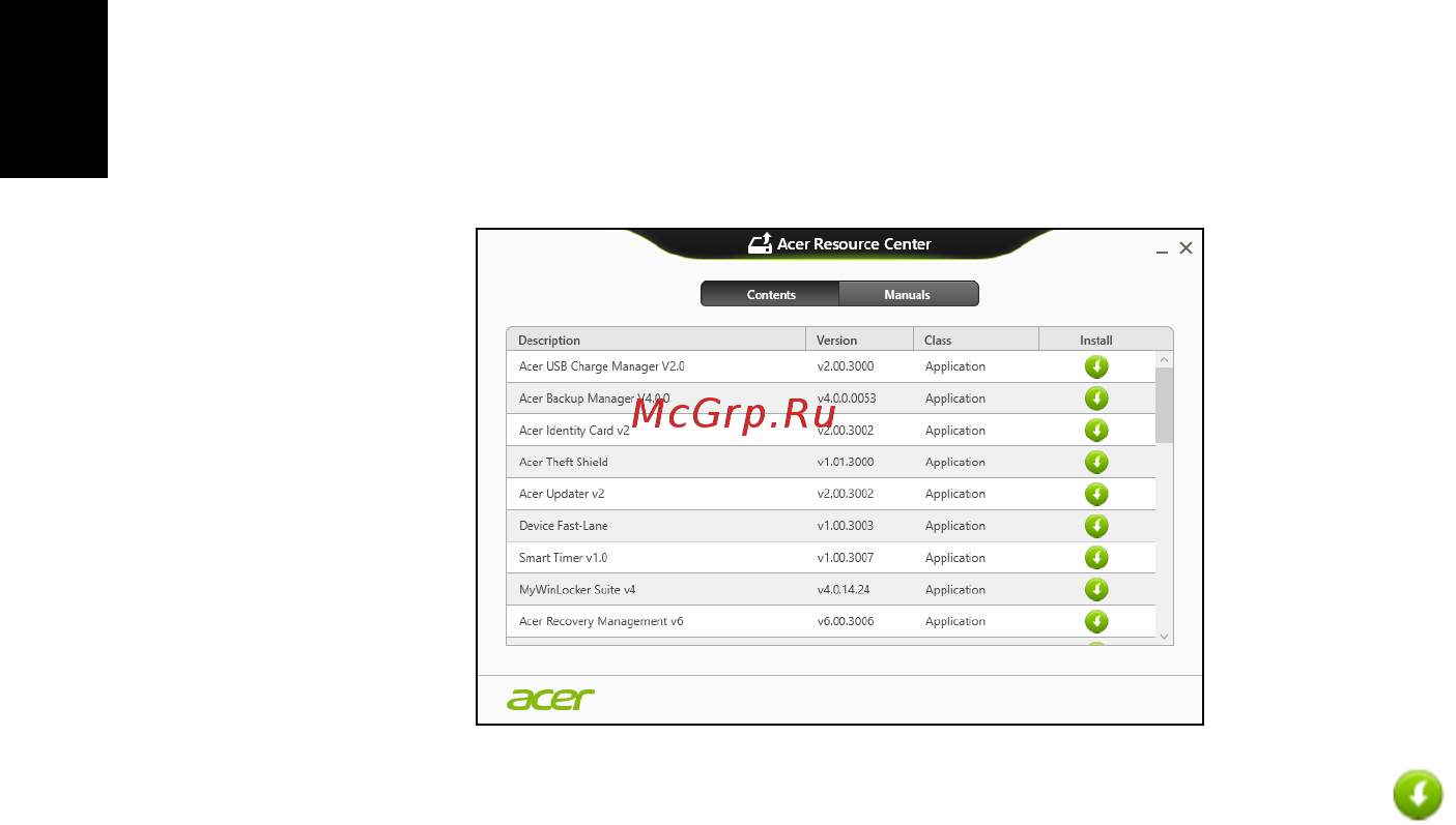 Acer TRAVELMATE P243-MG [1156/2742] Powrót do przechwyconego poprzedniego ekranu systemu