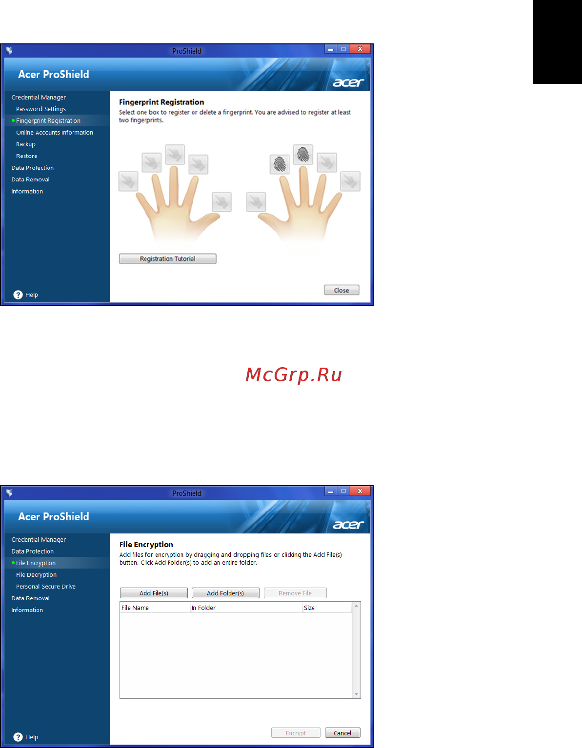 Acer TRAVELMATE P243-MG [2679/2742] การลงทะเบ ยนลายน วม อ
