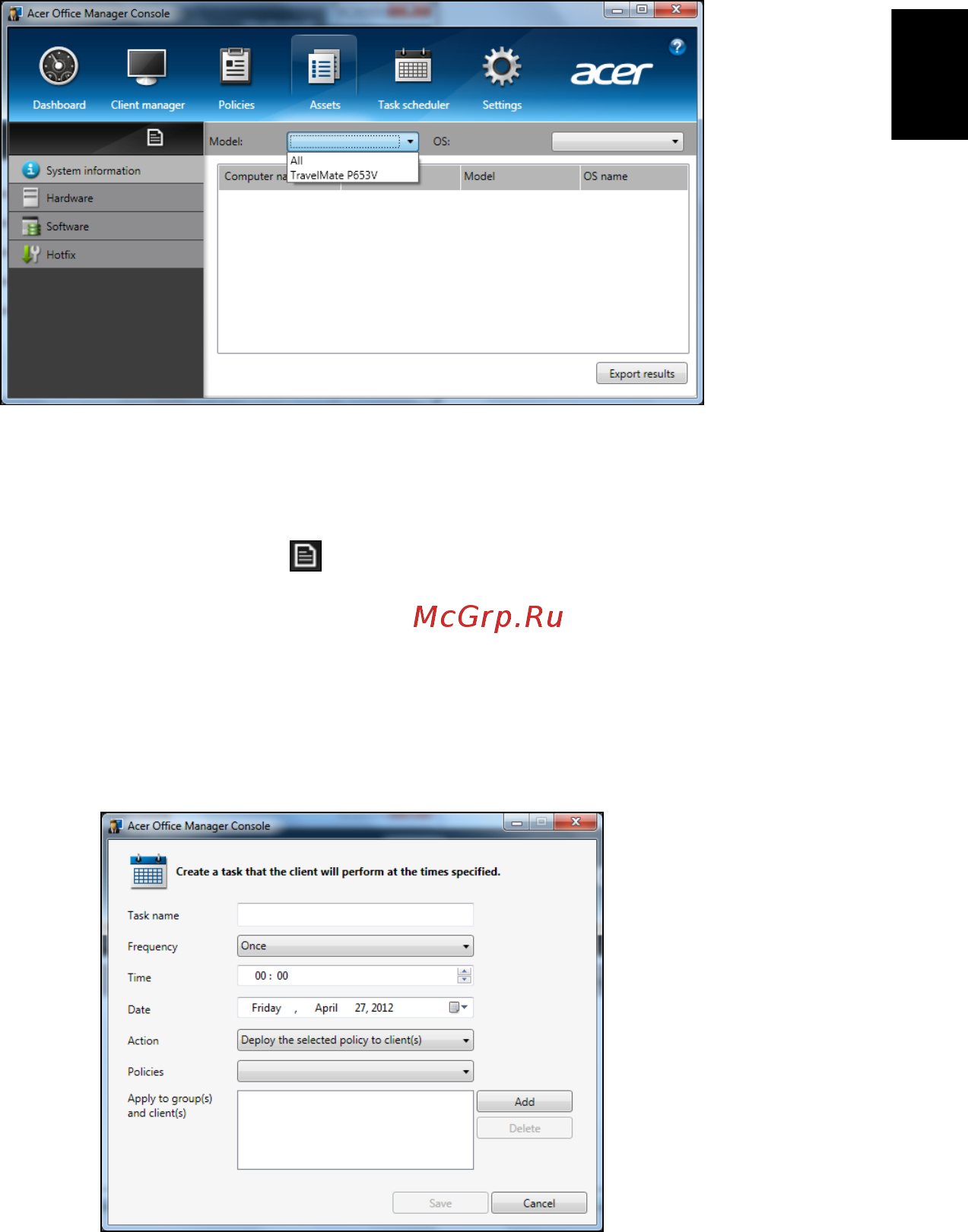 Acer TRAVELMATE B113-M [1507/2734] Sredstva