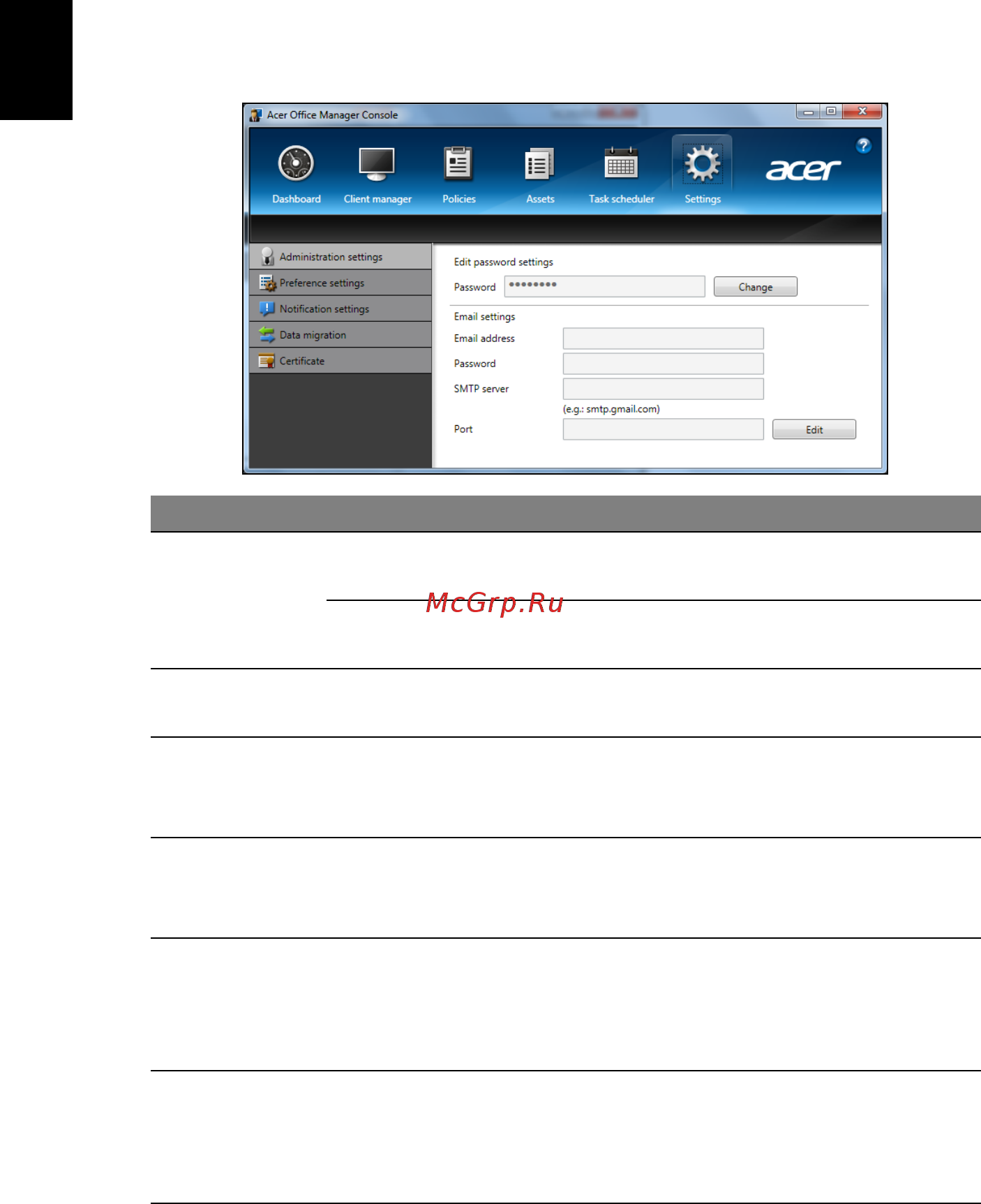 Acer TRAVELMATE B113-M [1508/2734] Nastavitve