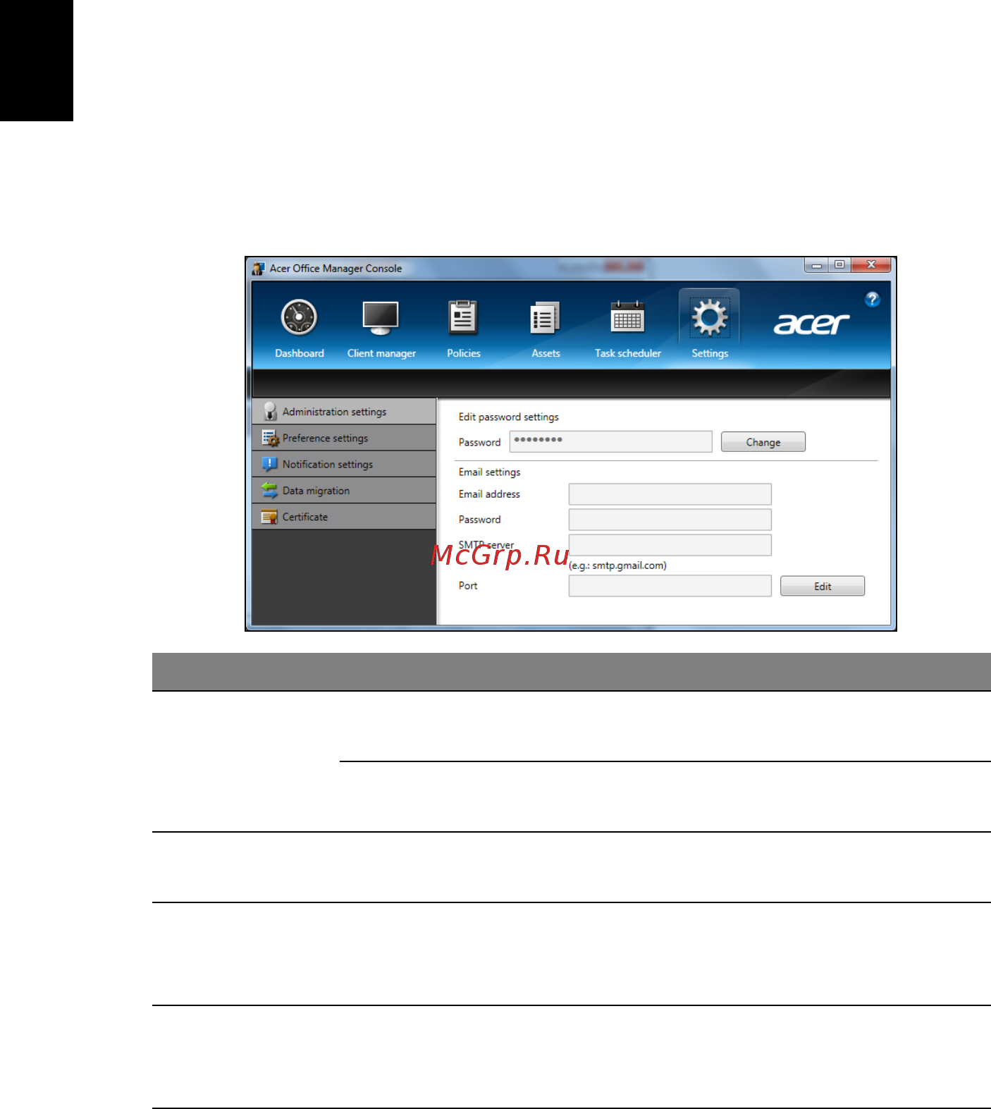 Acer TRAVELMATE B113-M [2250/2734] Ayarlar