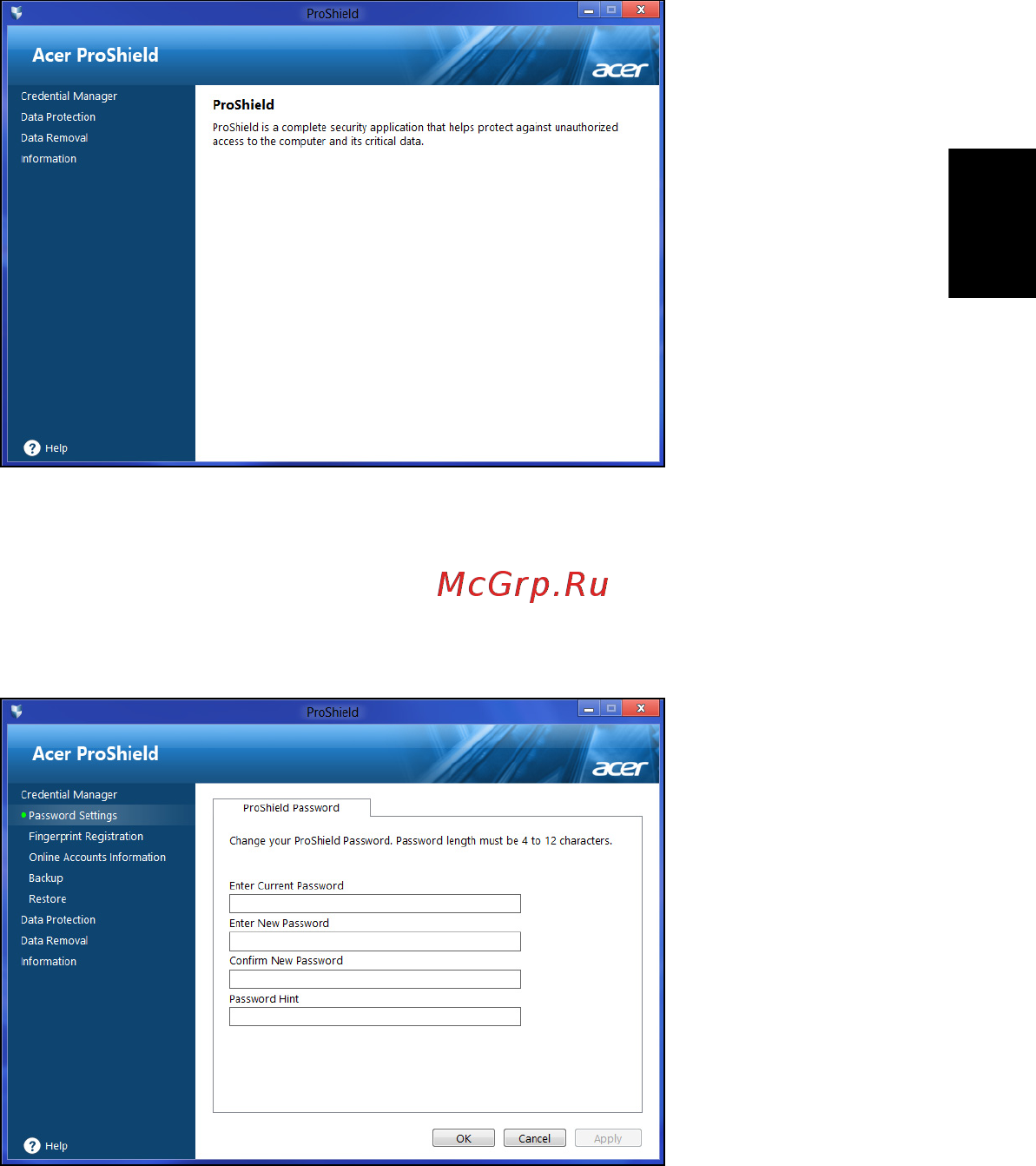 Acer TRAVELMATE B113-M [2415/2734] 憑證管理器