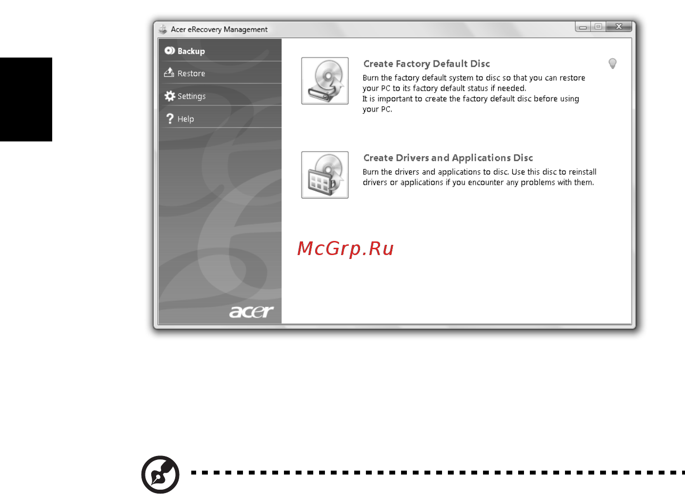 Acer TRAVELMATE 5742ZG [402/1876] Backup disk branden
