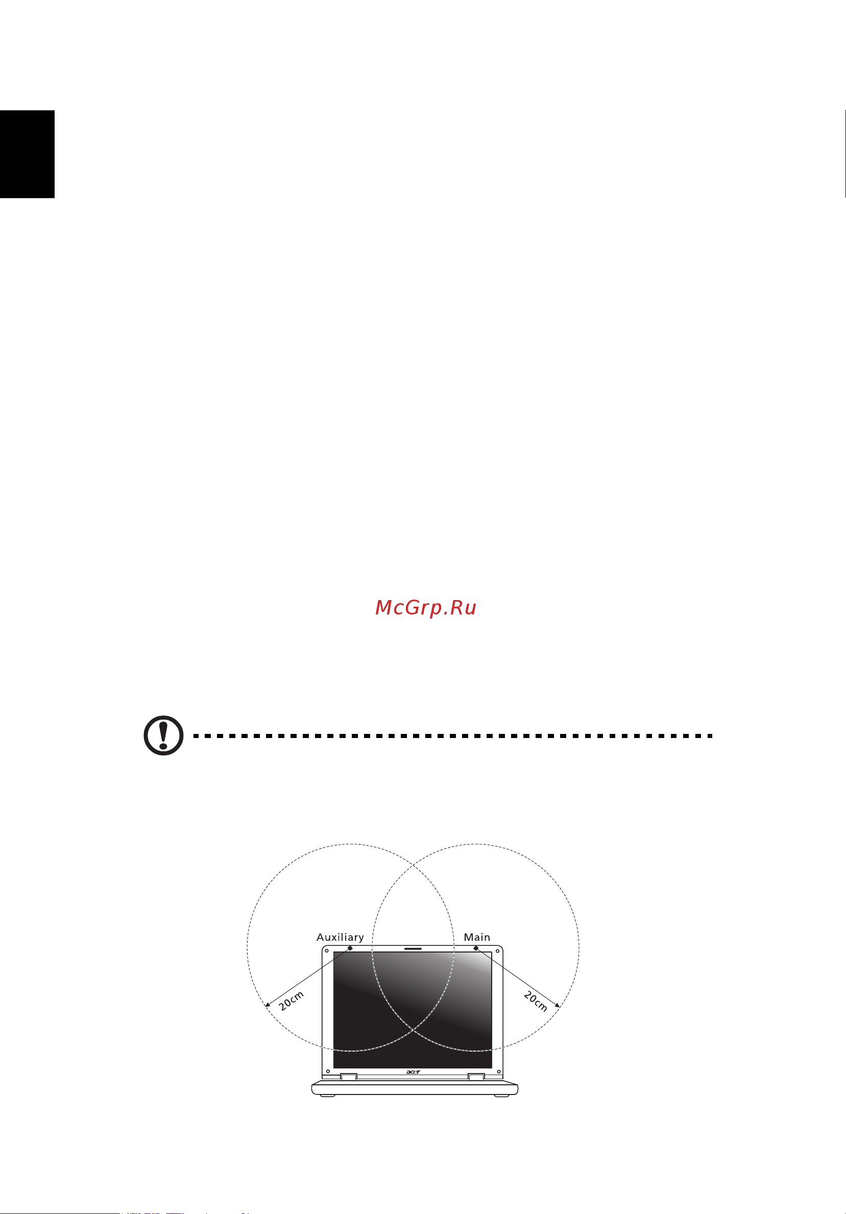 Acer TRAVELMATE 5742G [124/1876] L exigence de sécurité rf de la fcc