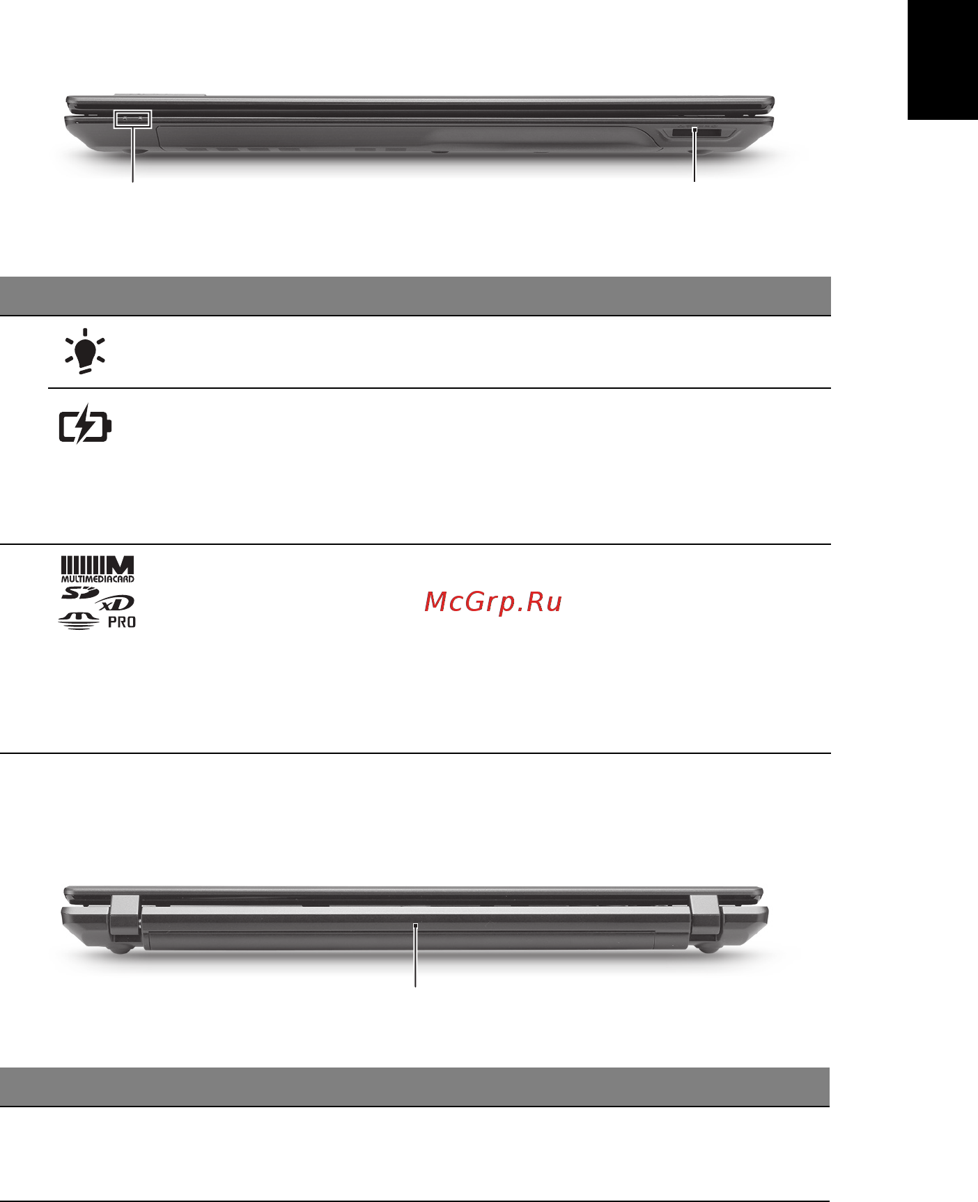Acer TRAVELMATE 5740Z [19/314] Vue frontale fermée